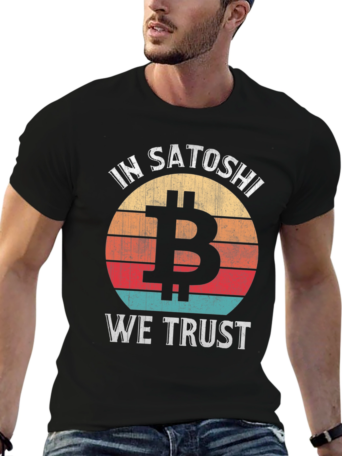 In Satoshi We Trust Bitcoin Graphic Tee