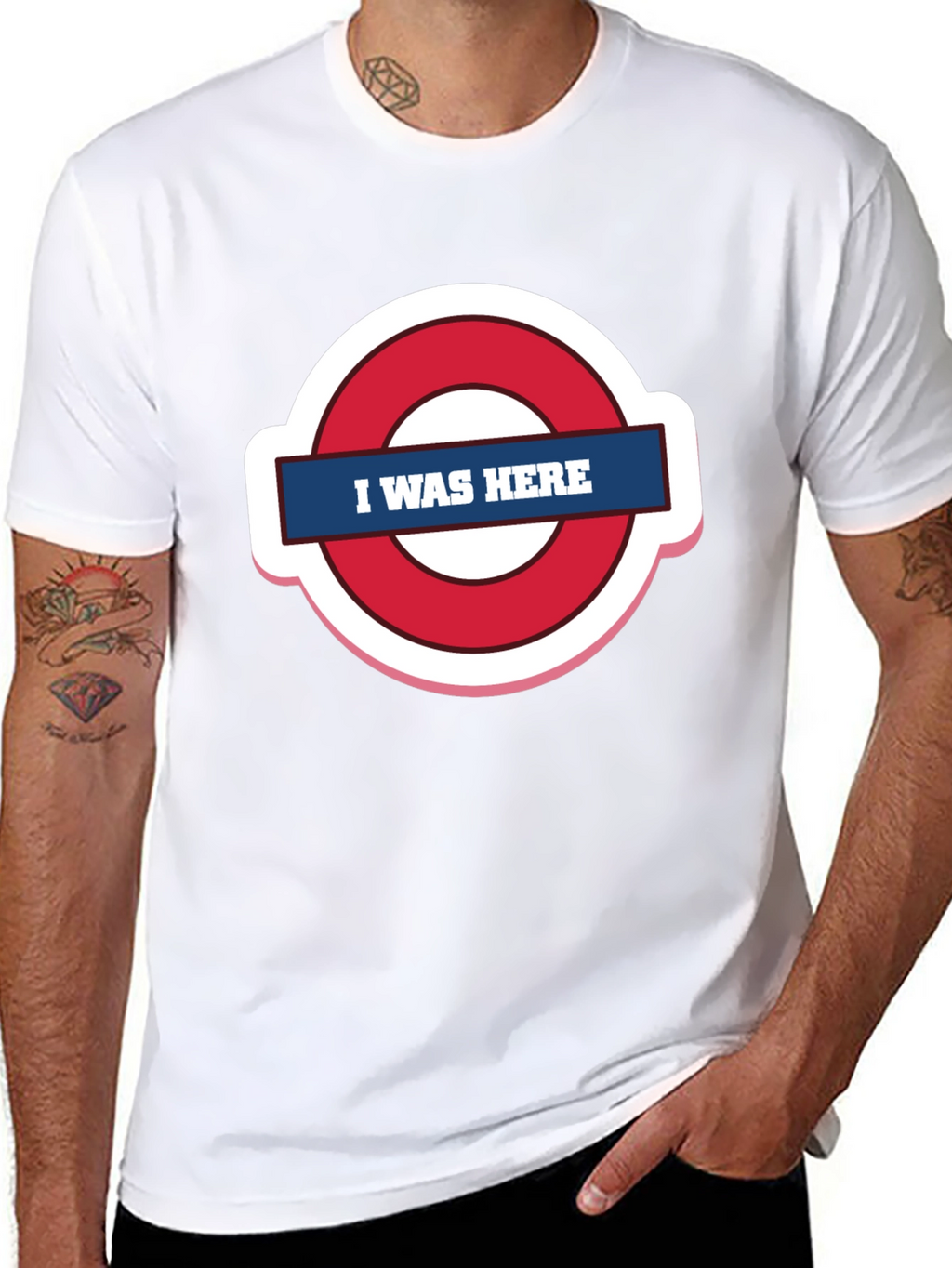 I Was Here Graphic Tee - Trendy Design