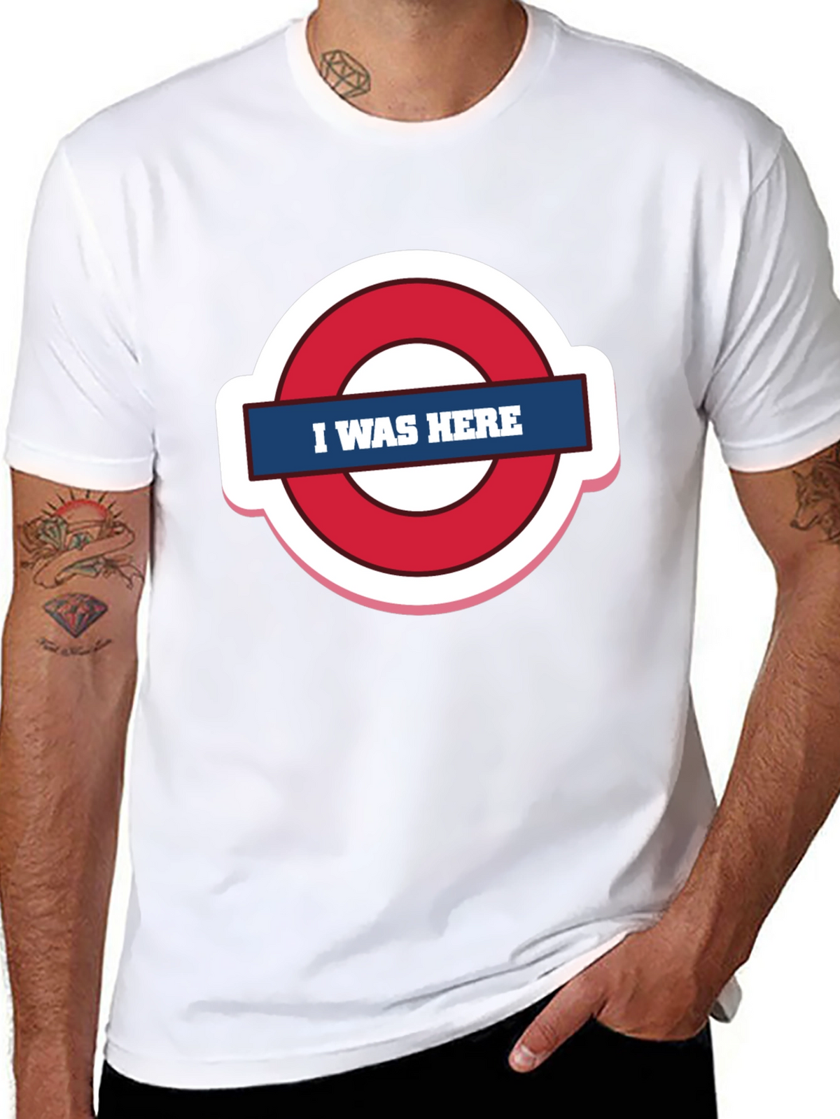 I Was Here Graphic Tee - Trendy Design