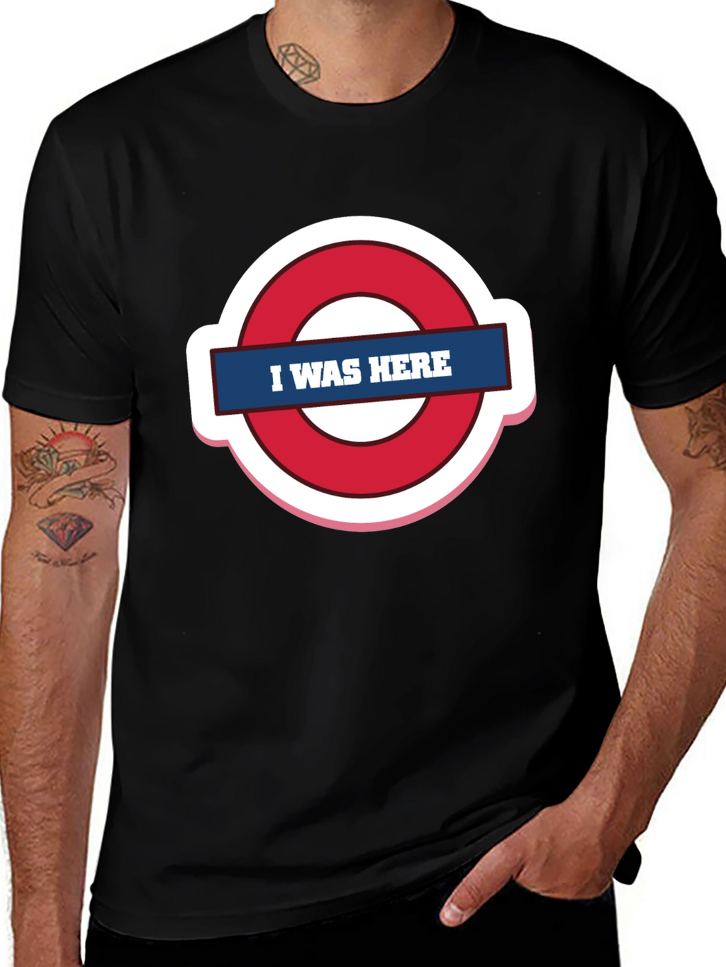 I Was Here Graphic Tee - Trendy Design