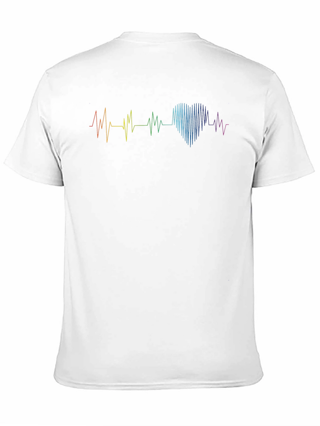 Rainbow Heartbeat Graphic Tee - Pride Love Shirt
