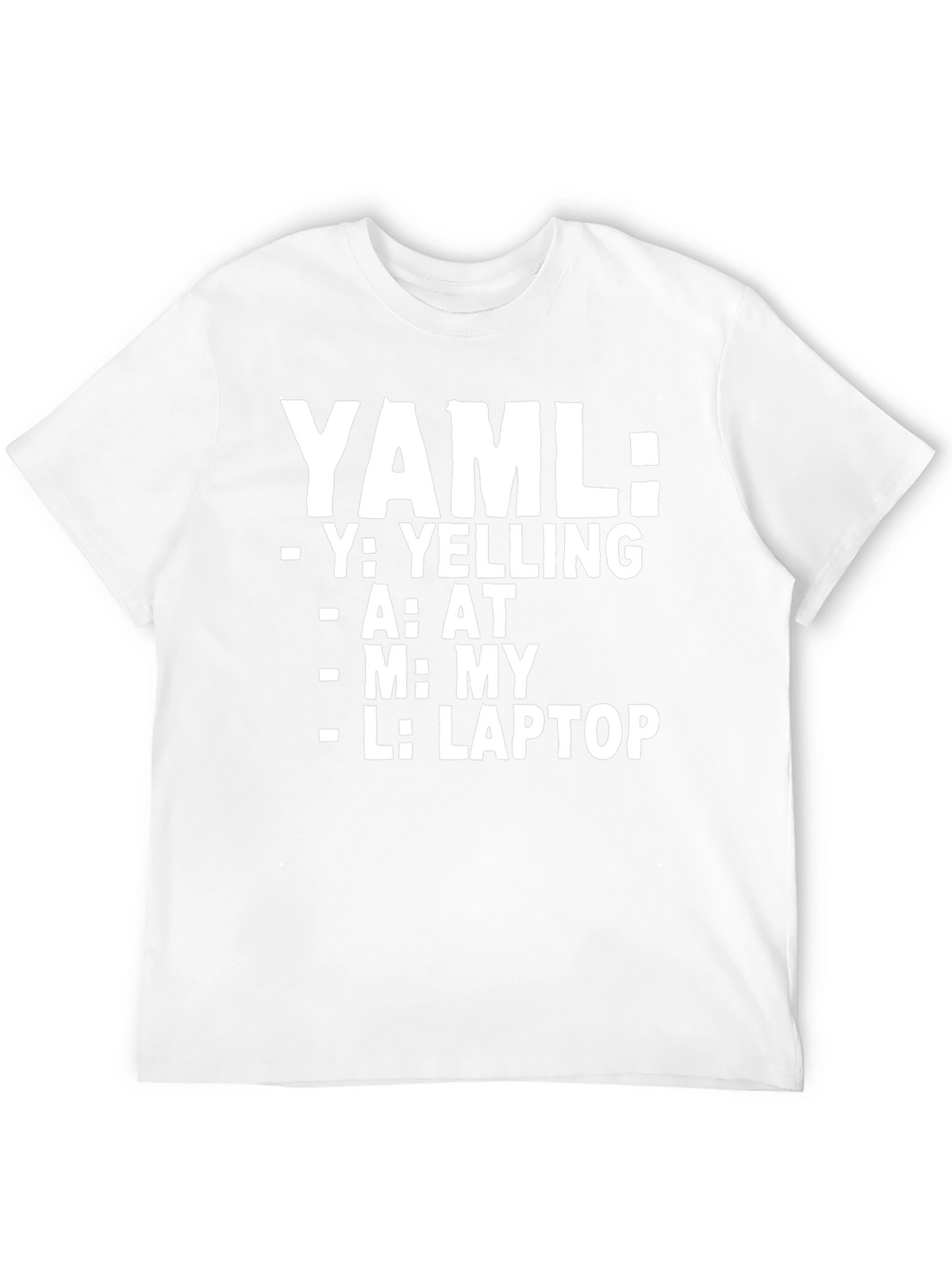 YAML Laptop T-Shirt - Coding Humor