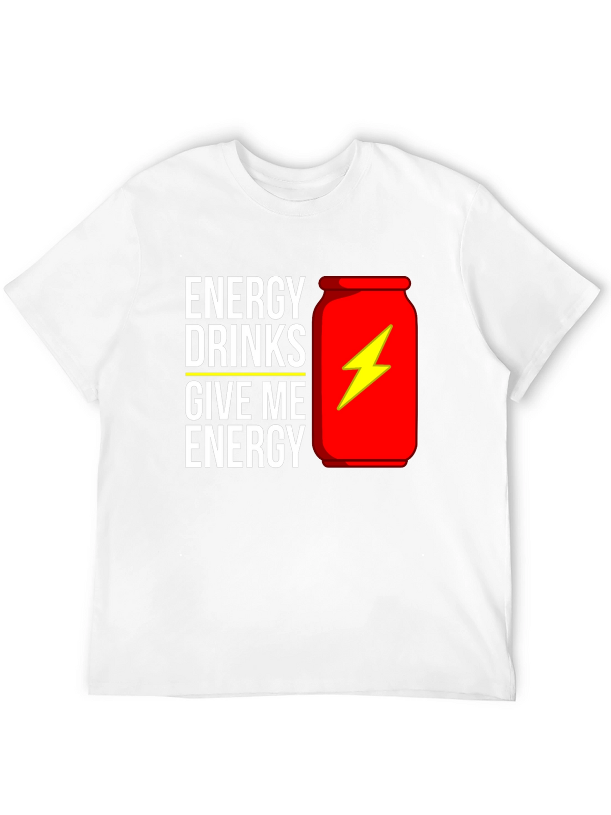 Energy Drink Graphic T-Shirt - Black Cotton Tee