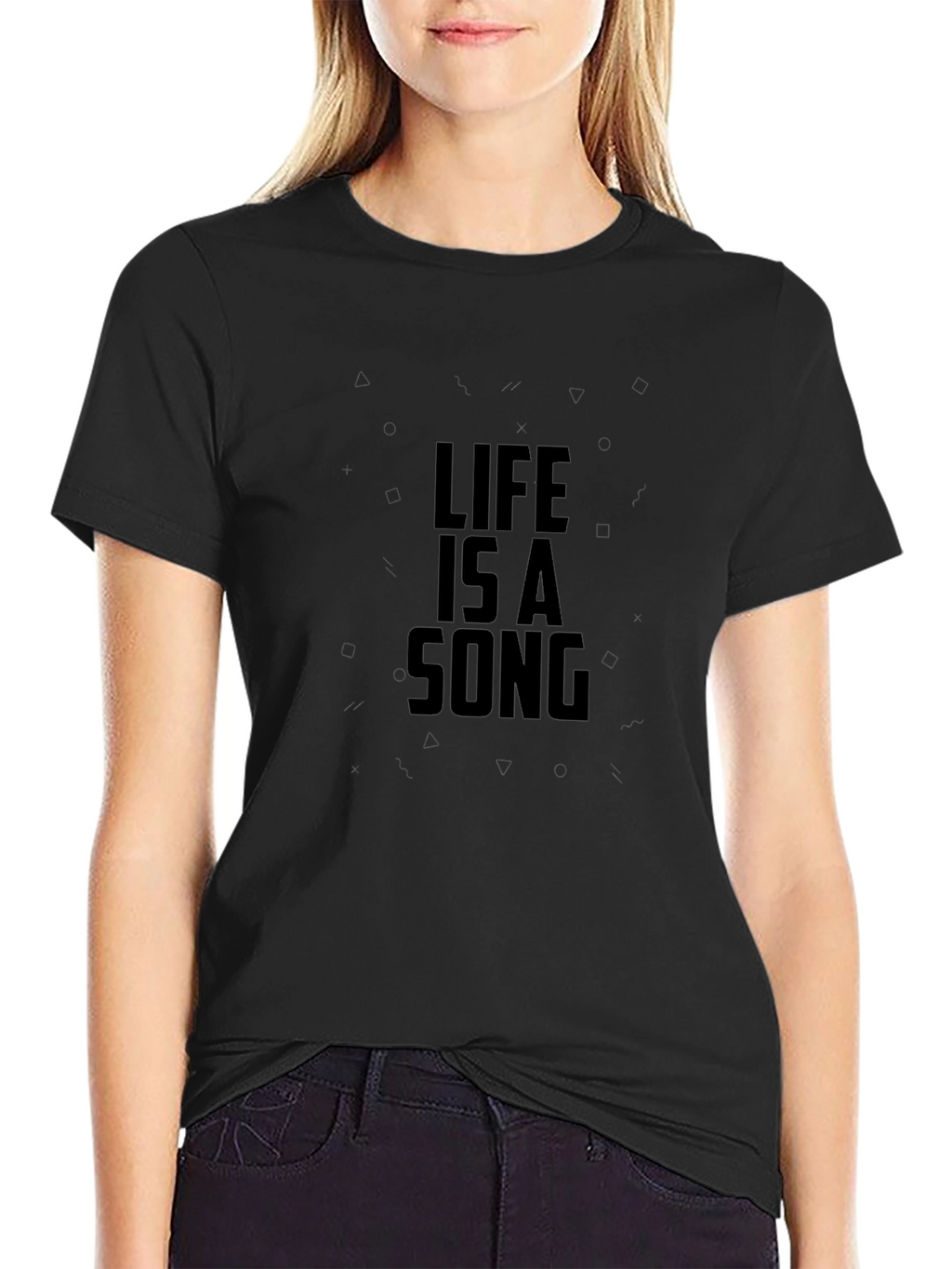 Life Is A Song Black Graphic Tee