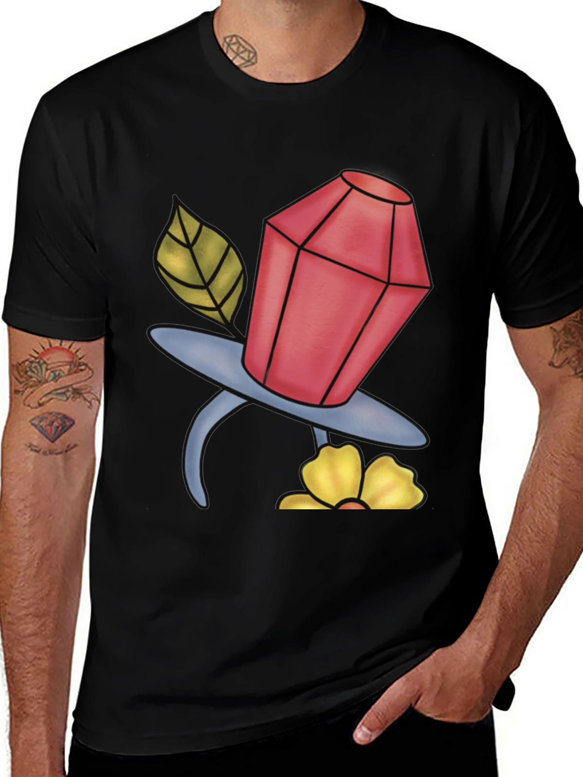 Cartoon Jewel Pacifier T-Shirt