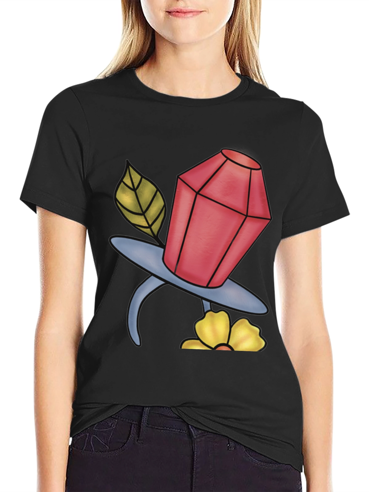 Cartoon Jewel Pacifier T-Shirt