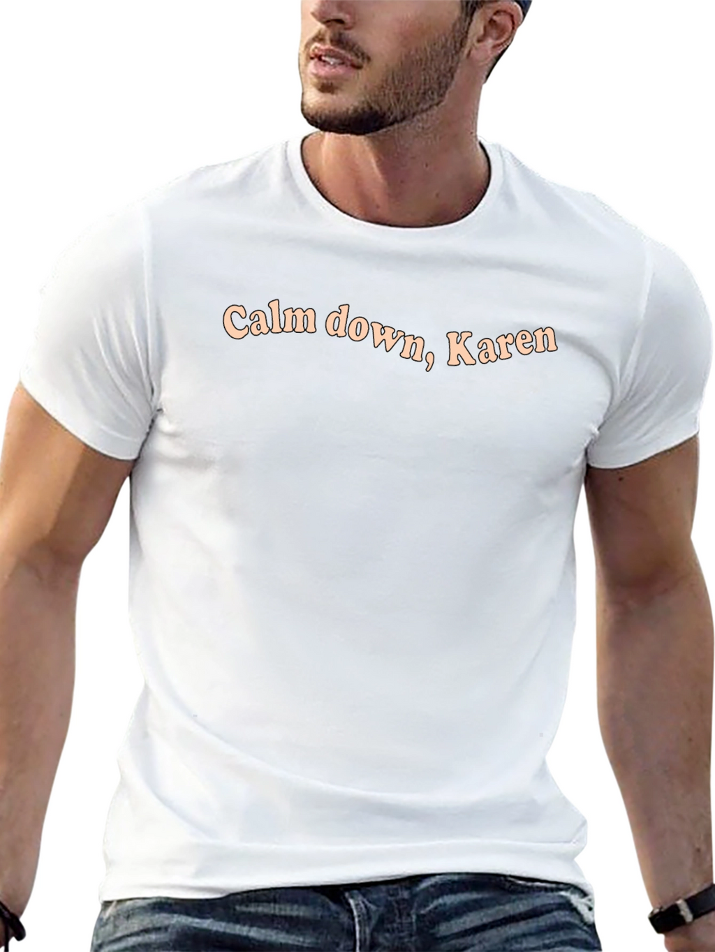 Calm Down Karen T-Shirt - Funny Slogan Tee