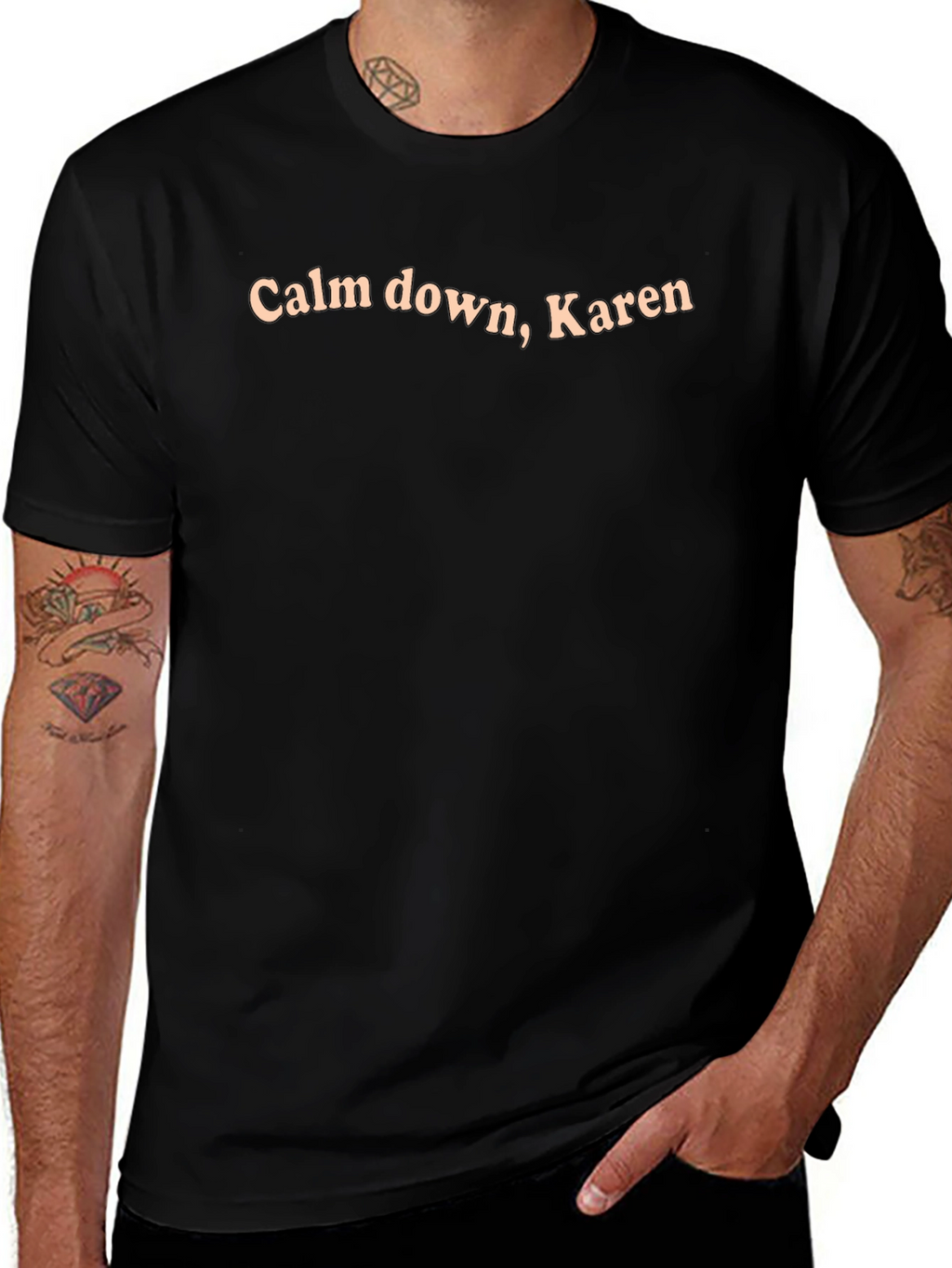 Calm Down Karen T-Shirt - Funny Slogan Tee