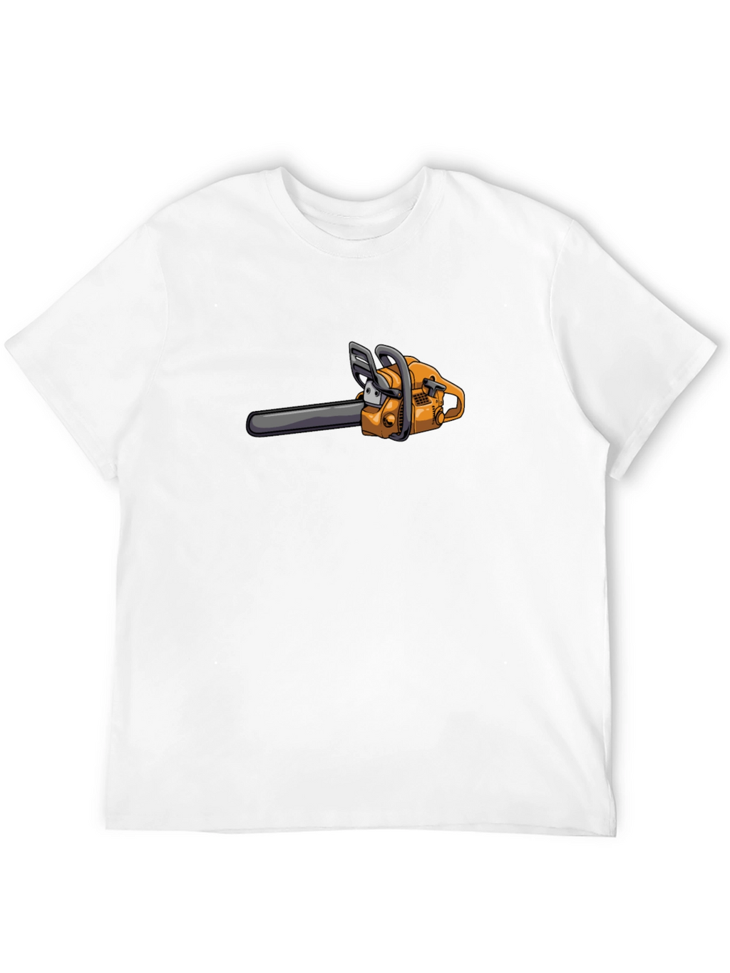 Cartoon Chainsaw Graphic T-Shirt