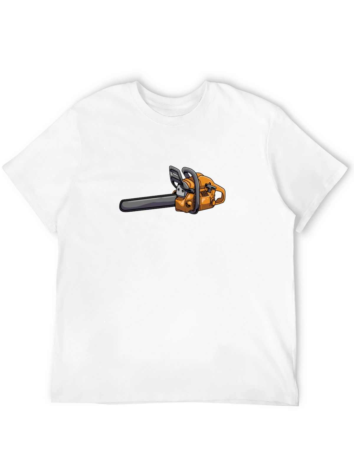 Cartoon Chainsaw Graphic T-Shirt