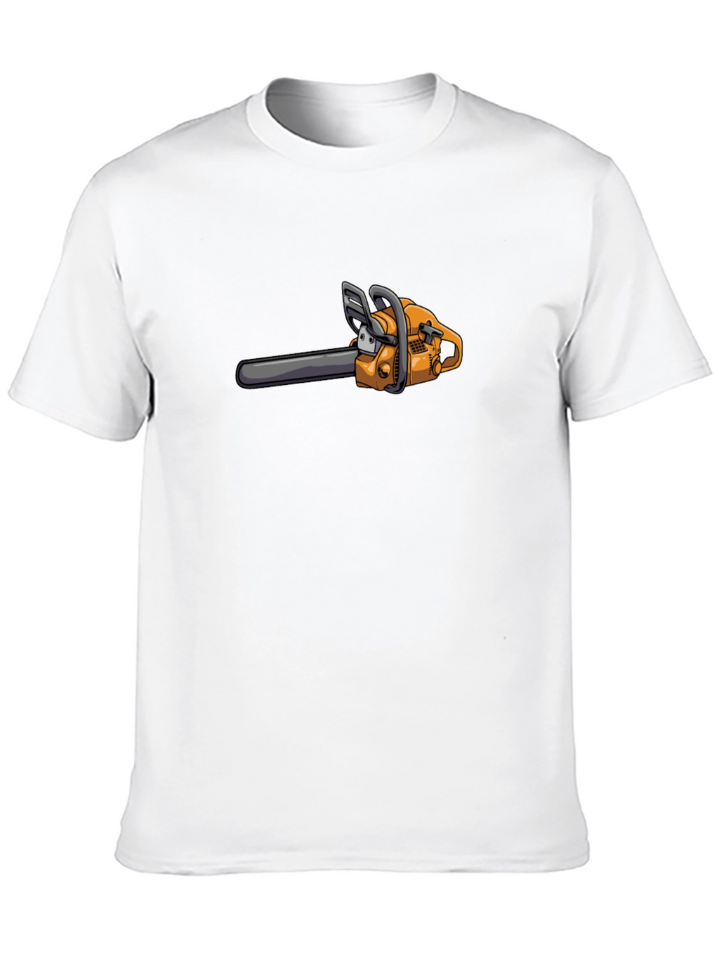 Cartoon Chainsaw Graphic T-Shirt