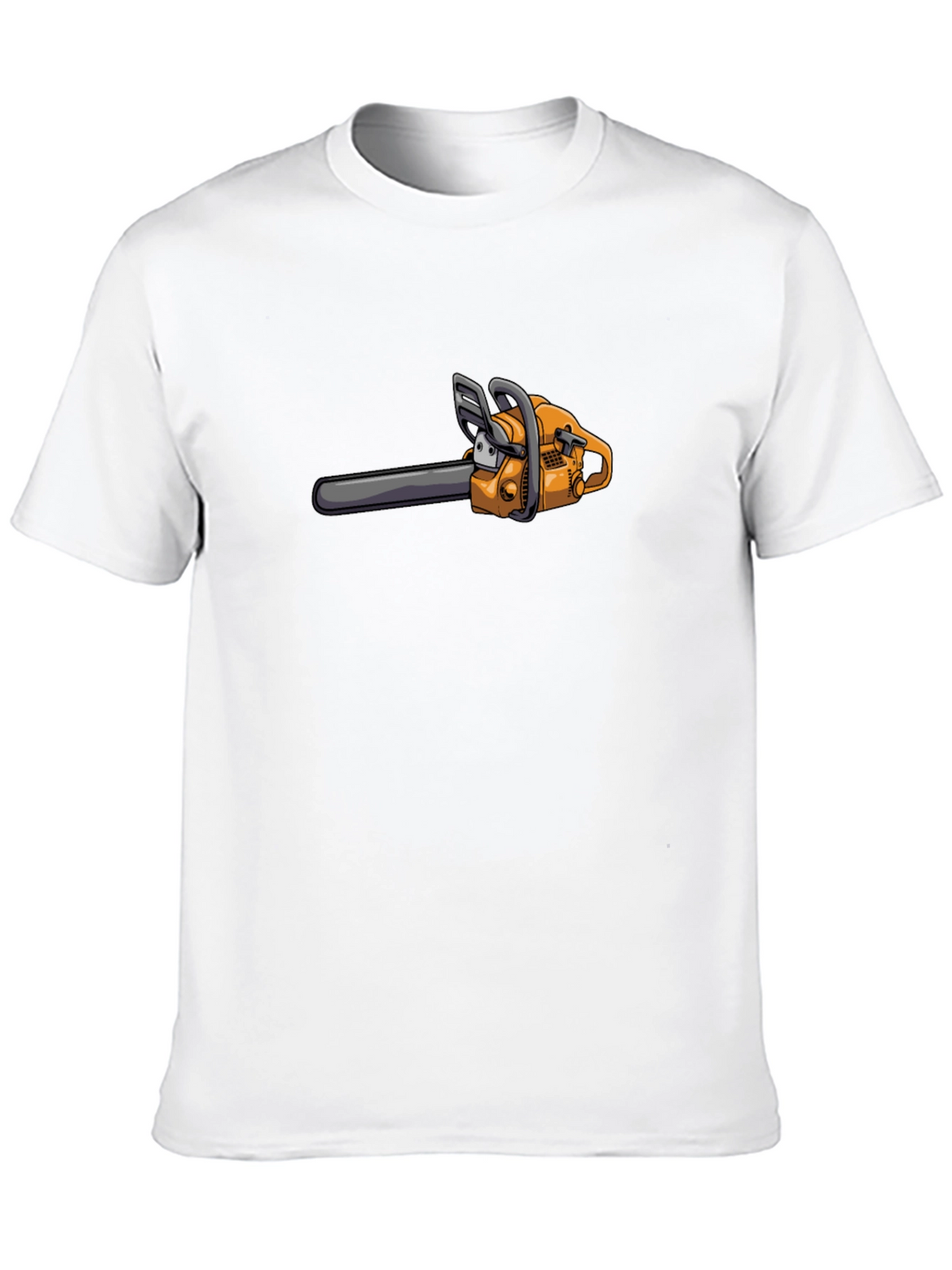 Cartoon Chainsaw Graphic T-Shirt