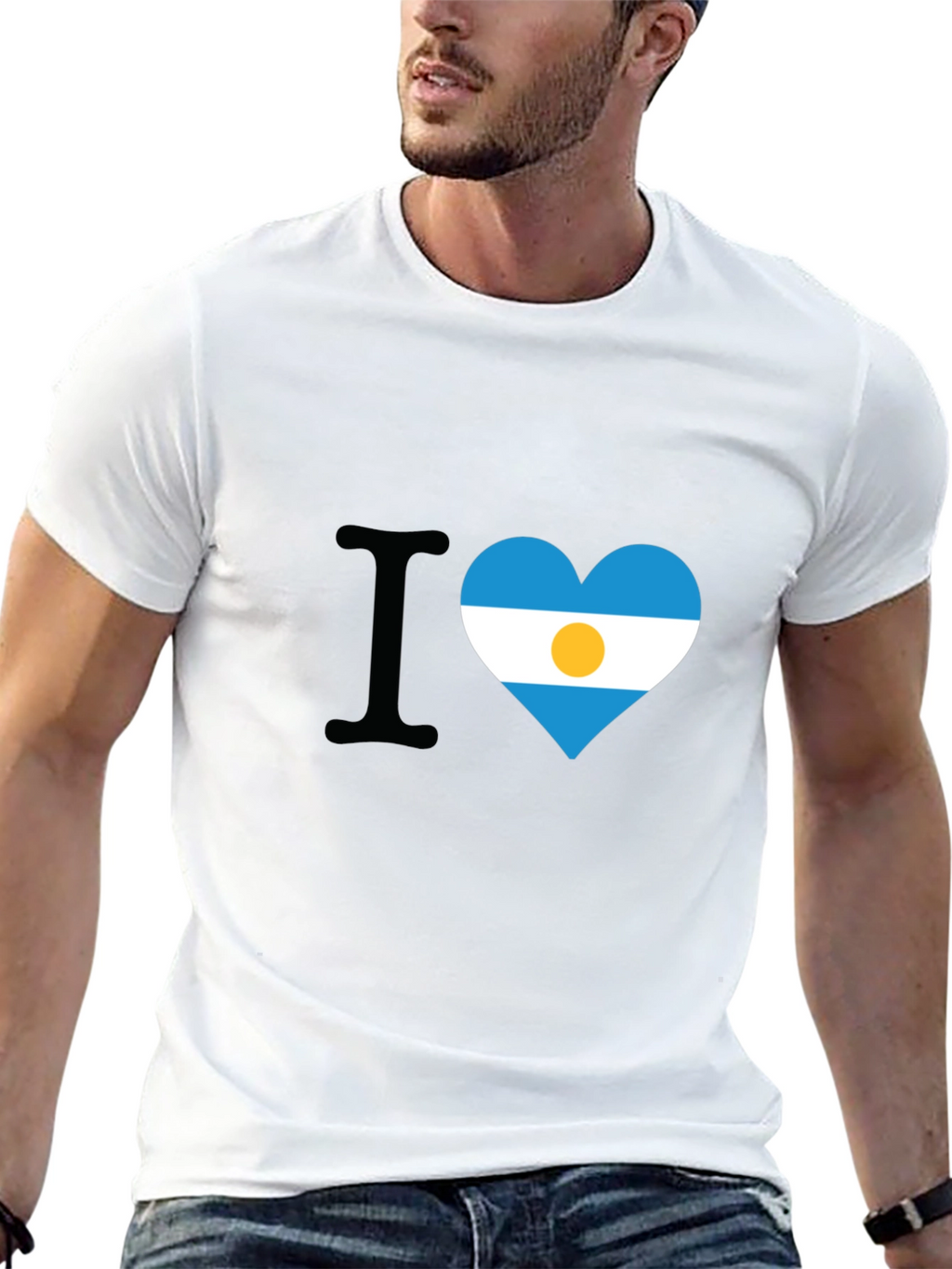 Argentina Flag Heart T-Shirt