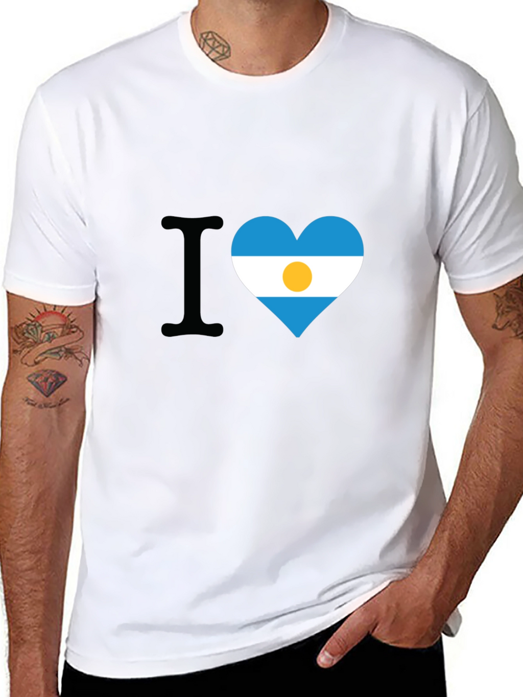 Argentina Flag Heart T-Shirt