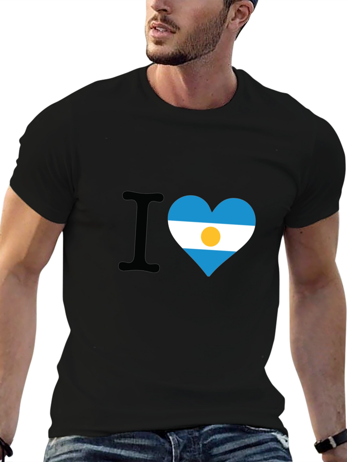 Argentina Flag Heart T-Shirt