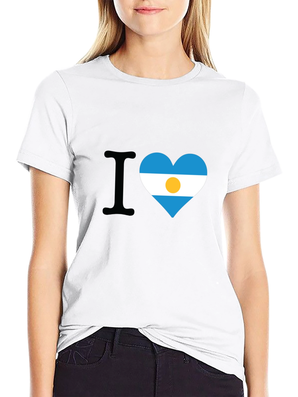 Argentina Flag Heart T-Shirt