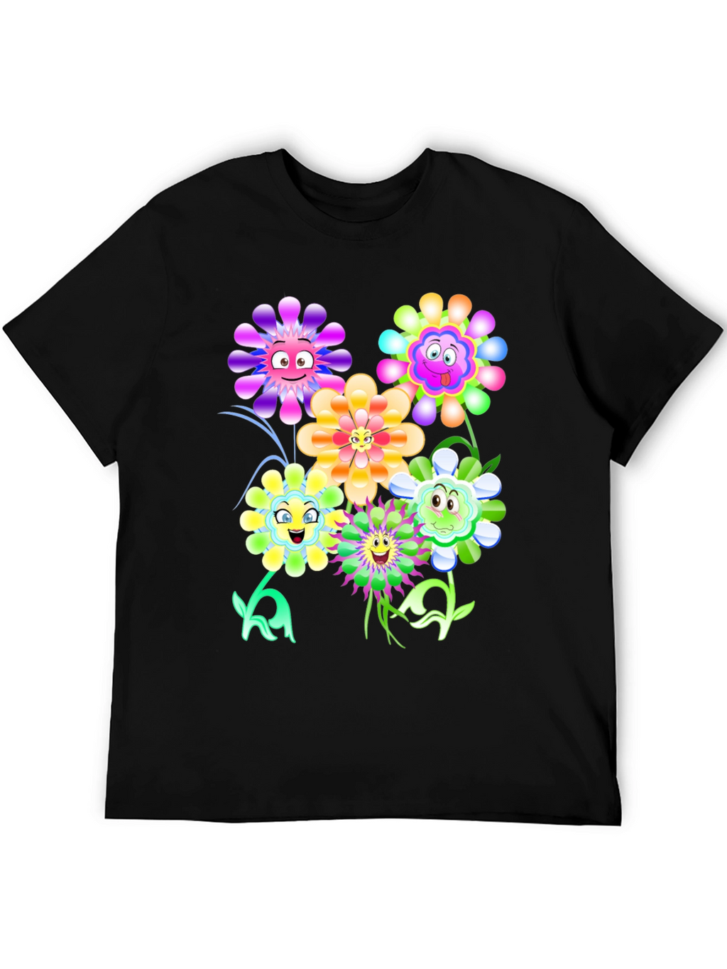 Funny Flower Graphic Print Tee