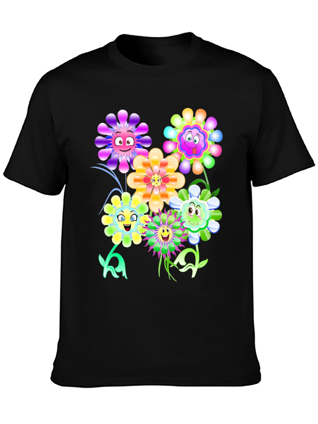 Funny Flower Graphic Print Tee