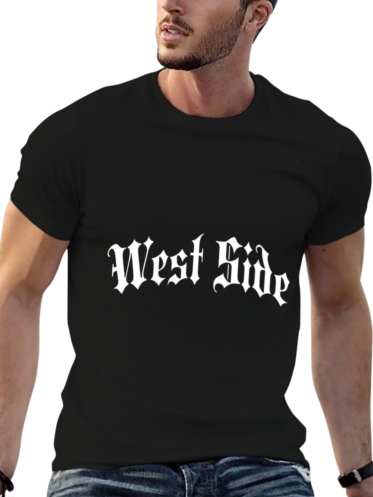 West Side Black Graphic Tee