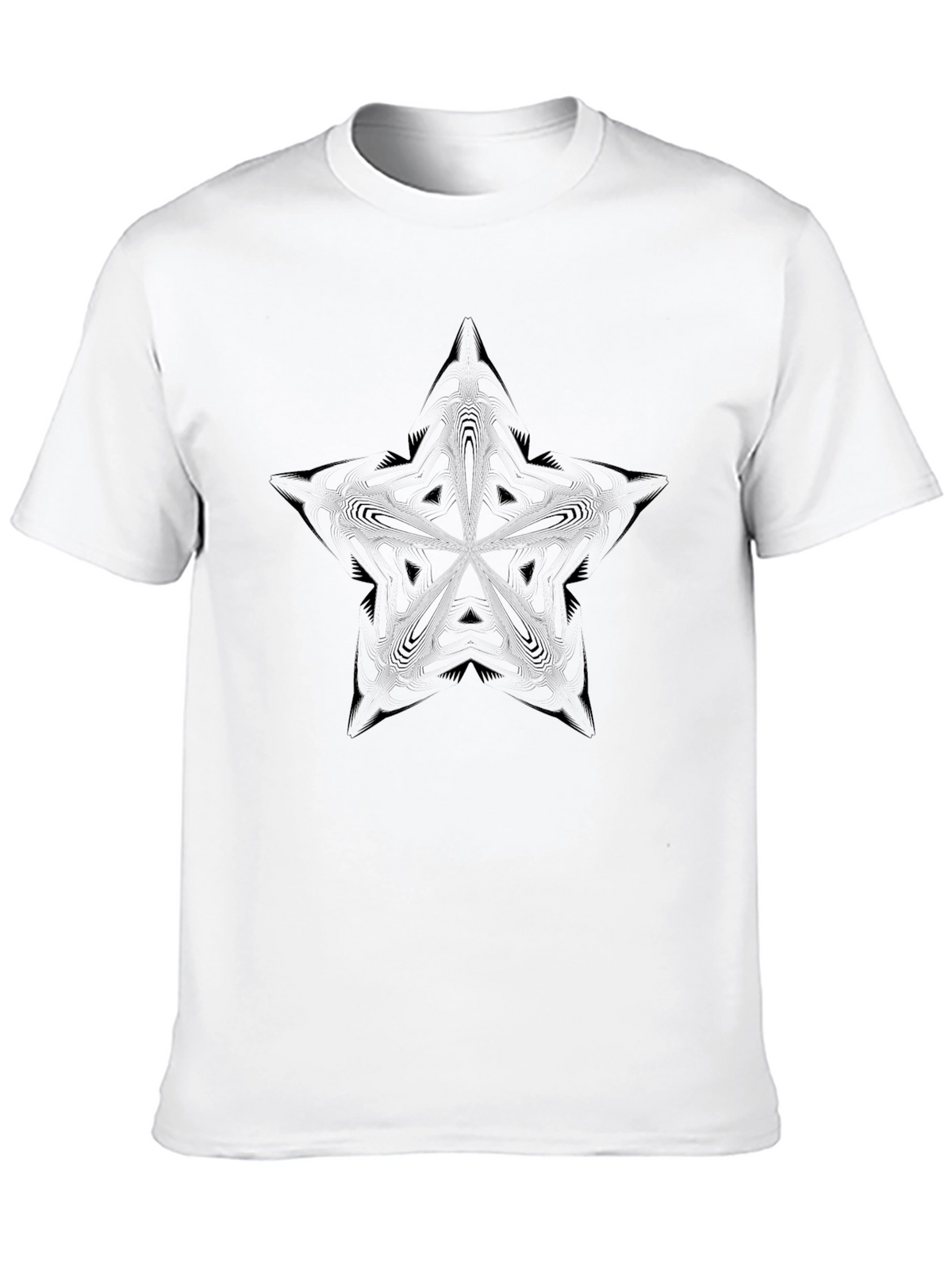 Black Star Graphic Tee - Modern Geometric Design