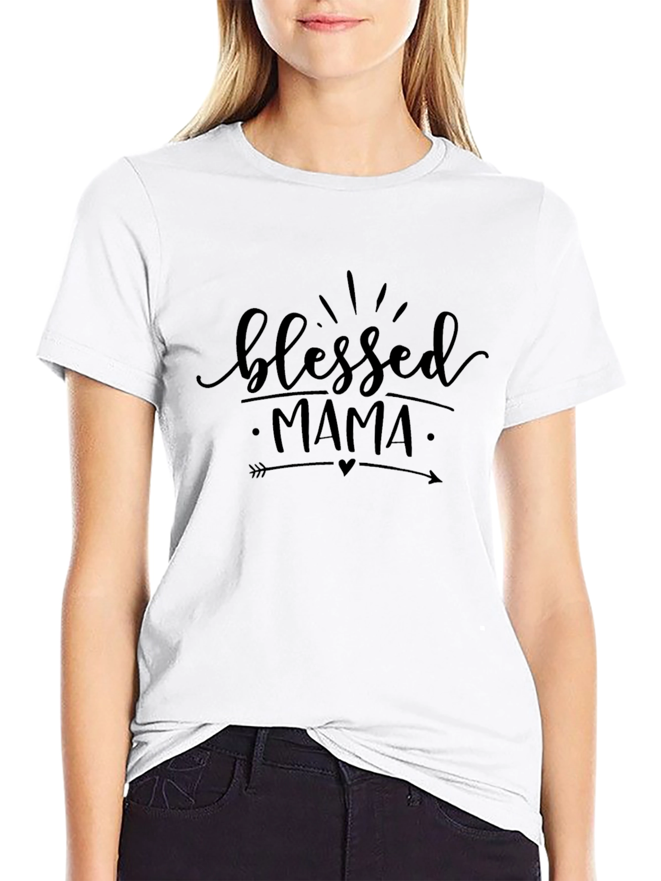 Blessed Mama Graphic Tee - Stylish Mothers Day Gift