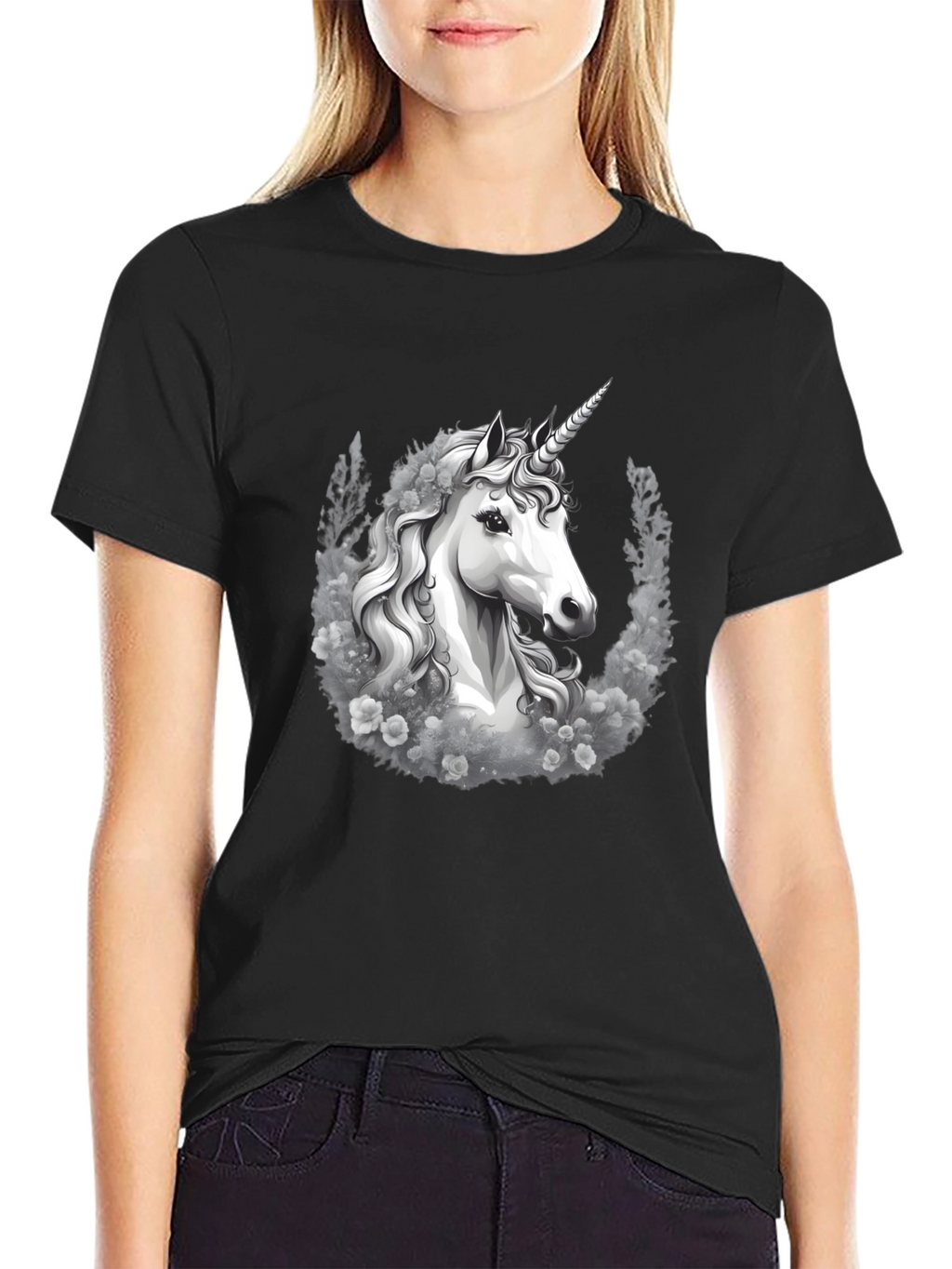 Unicorn Graphic Tee - Black T-Shirt