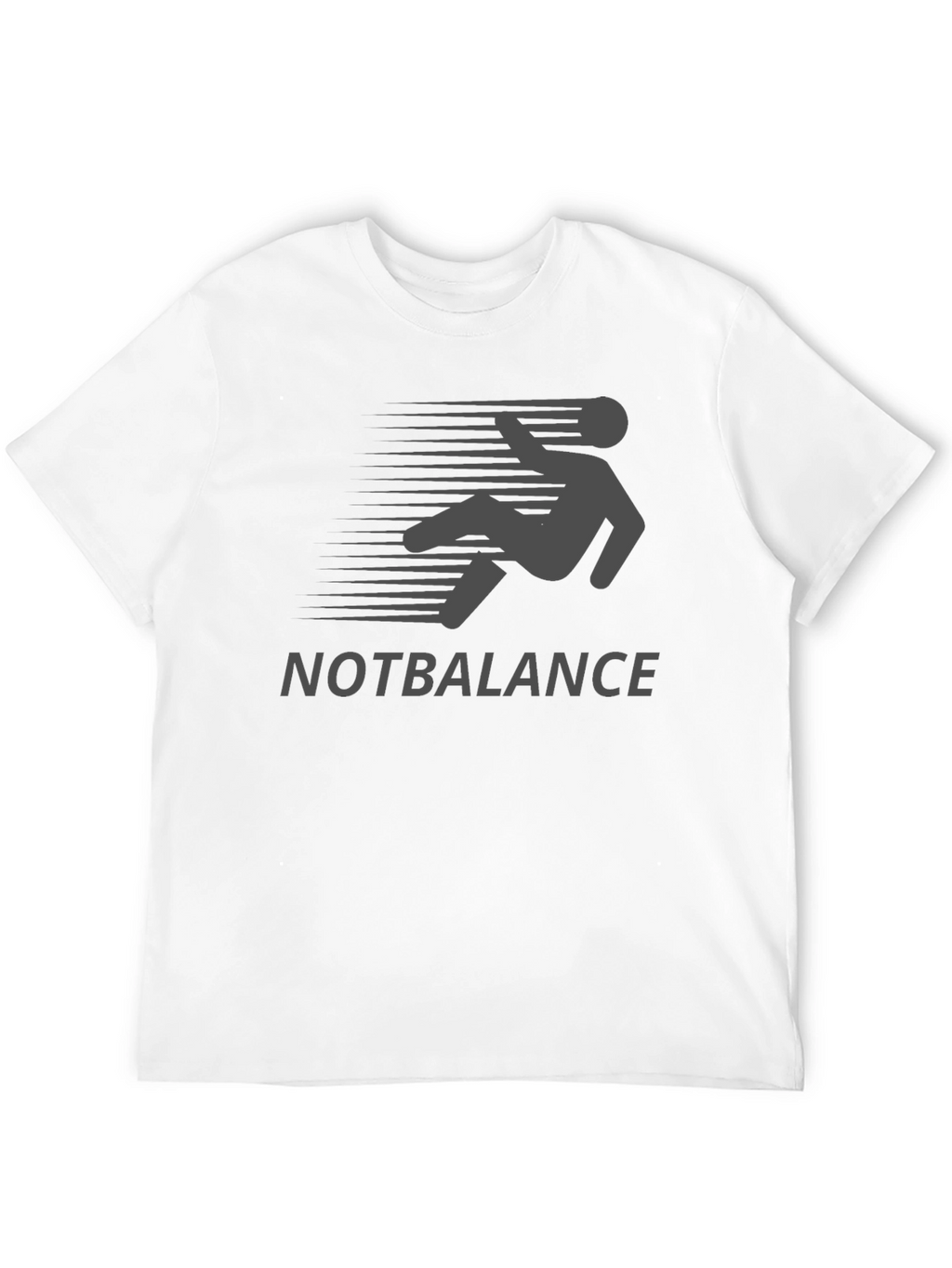 NOTBALANCE Graphic Tee - Funny Falling Man Design