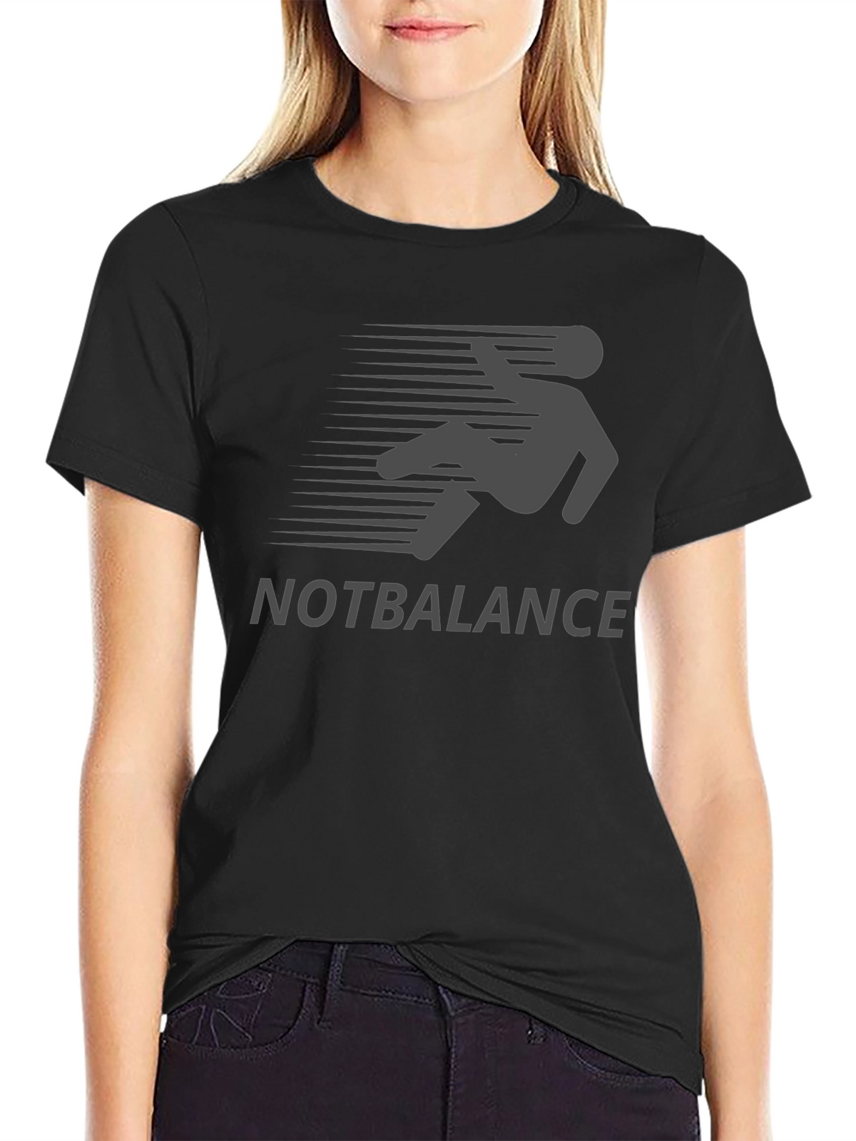NOTBALANCE Graphic Tee - Funny Falling Man Design