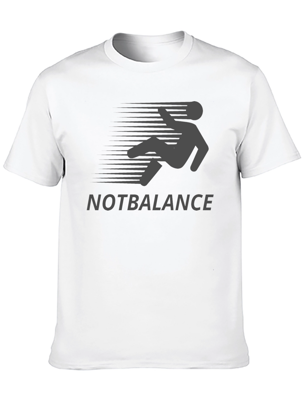 NOTBALANCE Graphic Tee - Funny Falling Man Design