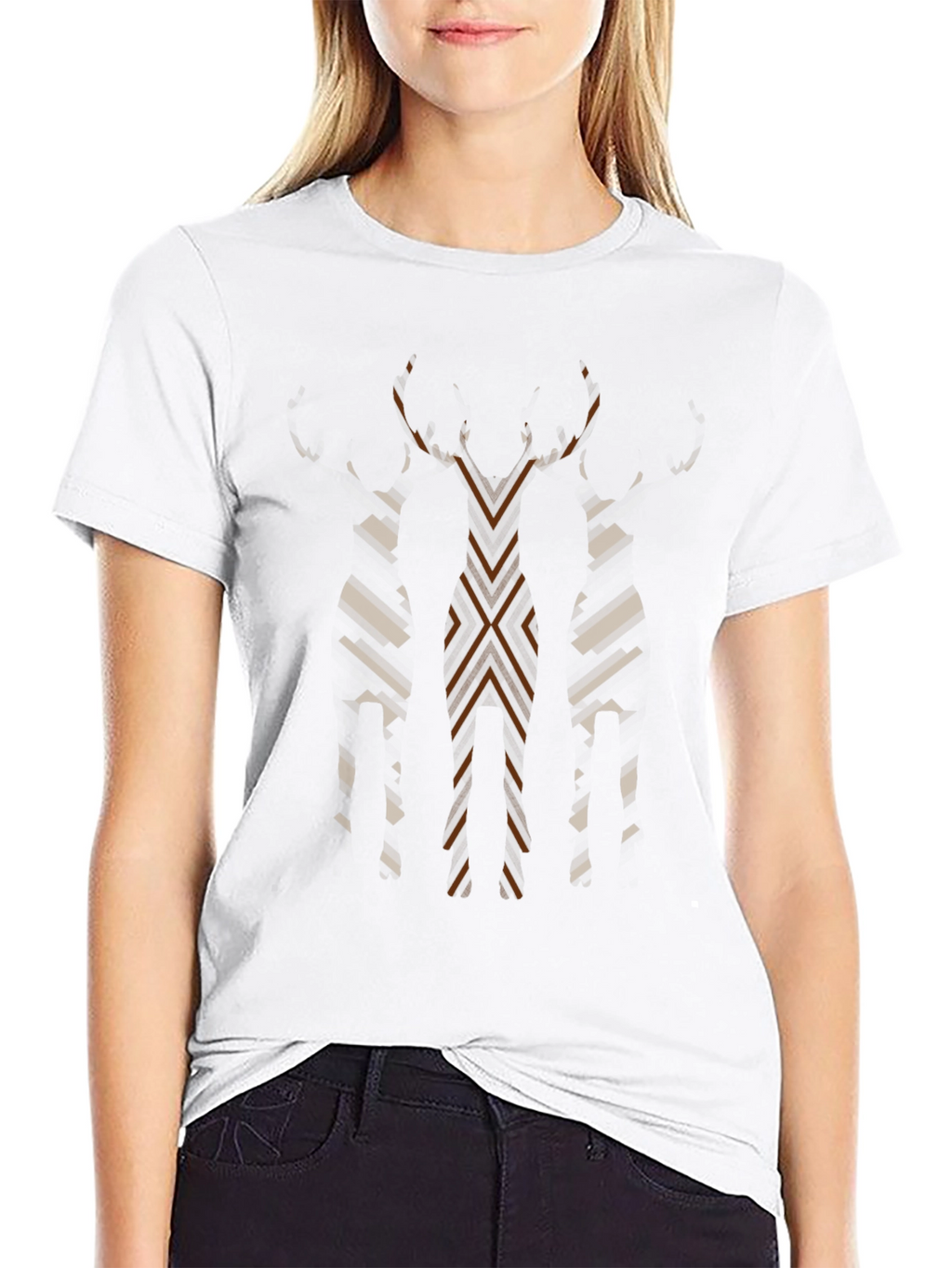 Abstract Geometric Mens Graphic Tee - Black