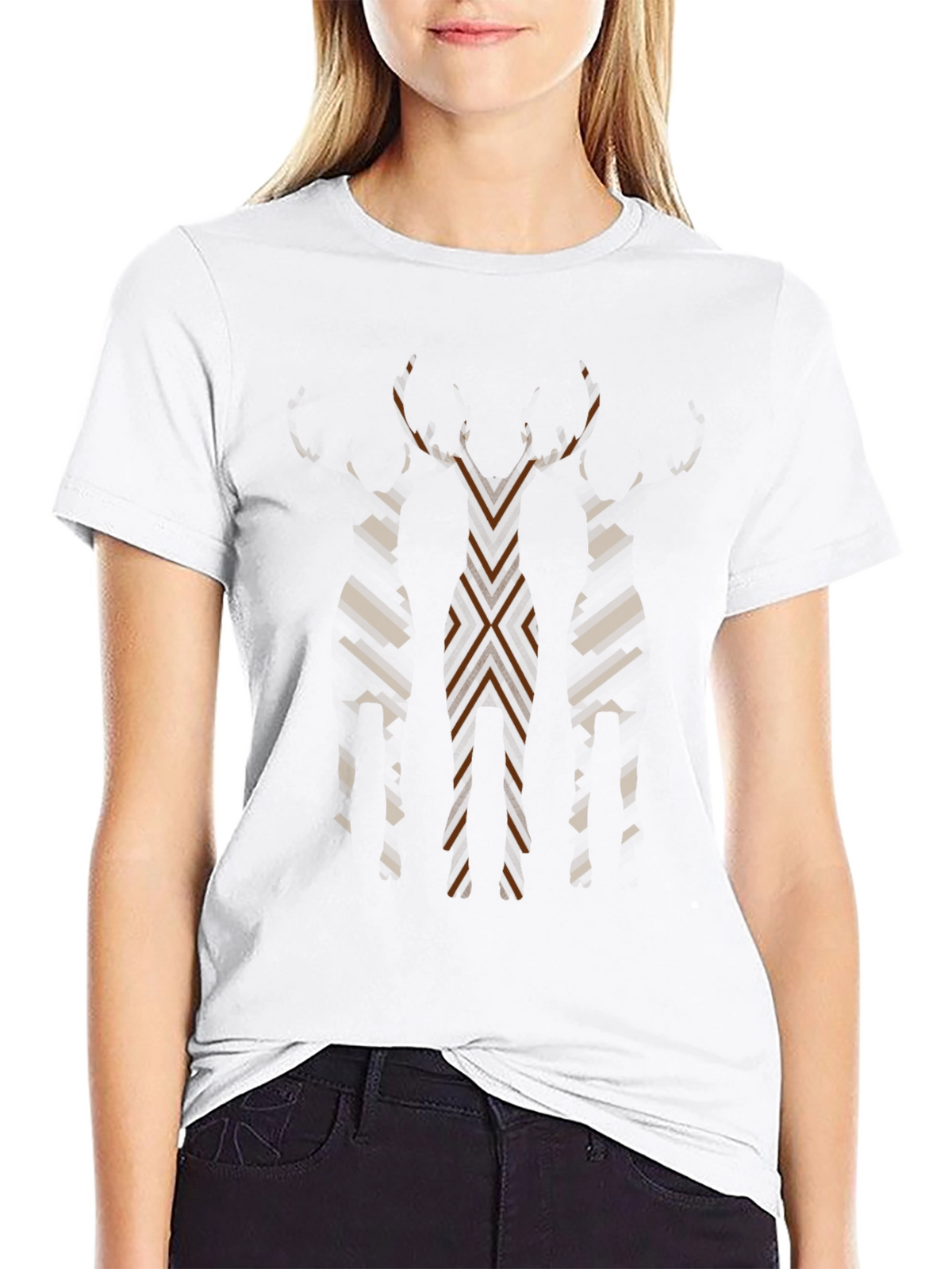 Abstract Geometric Mens Graphic Tee - Black