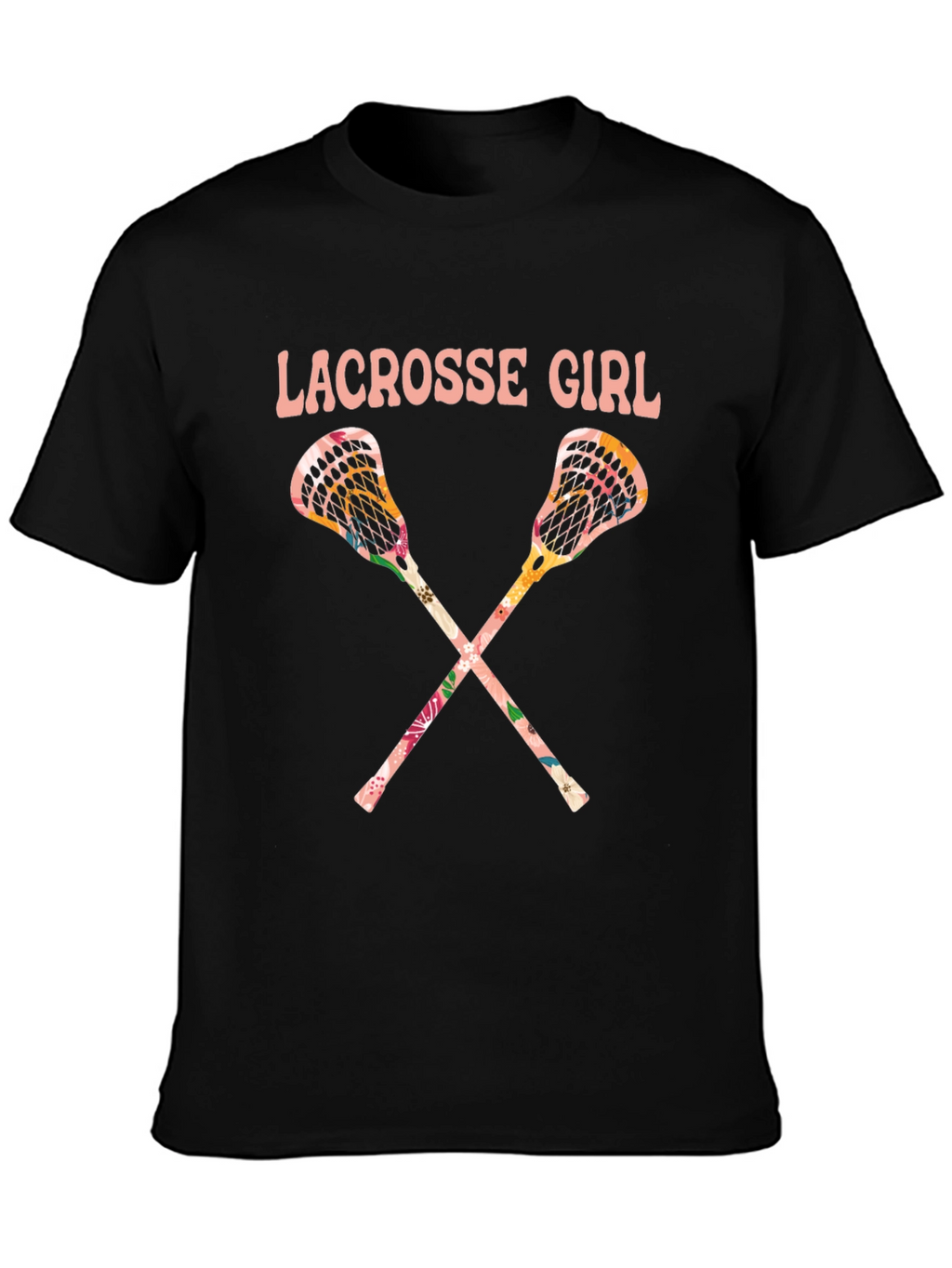 Lacrosse Girl Floral T-Shirt