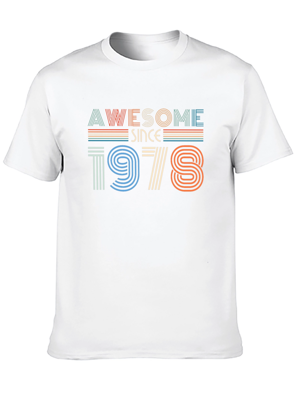 Awesome Since 1978 Black Graphic T-Shirt