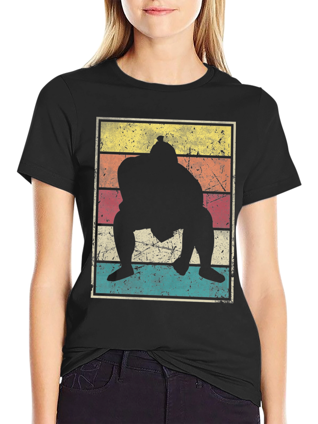 Retro Sumo Wrestler Graphic Tee