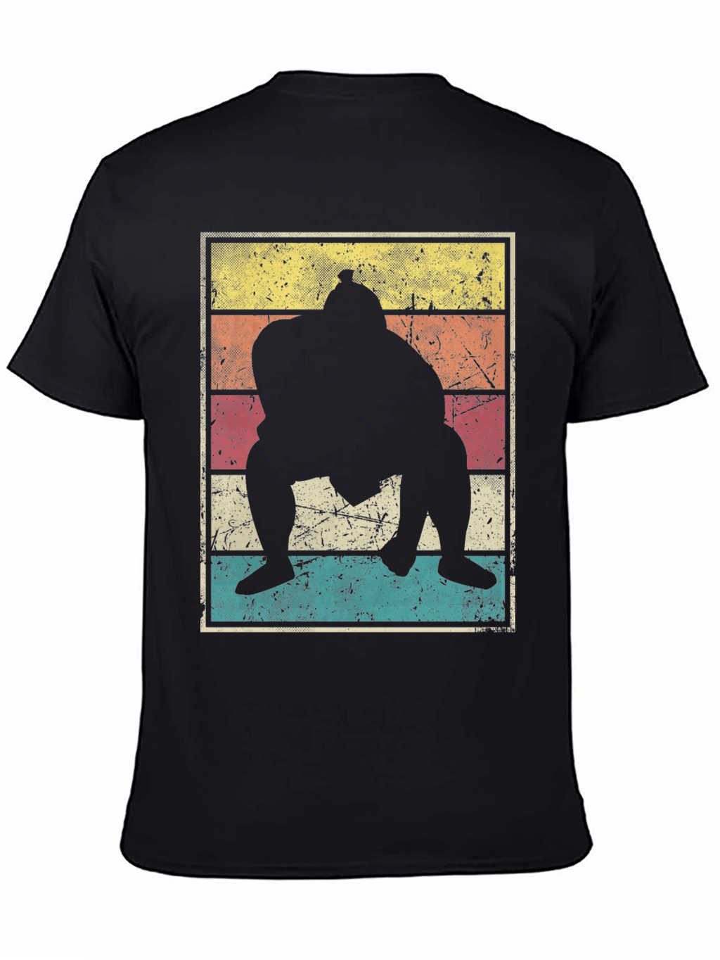 Retro Sumo Wrestler Graphic Tee