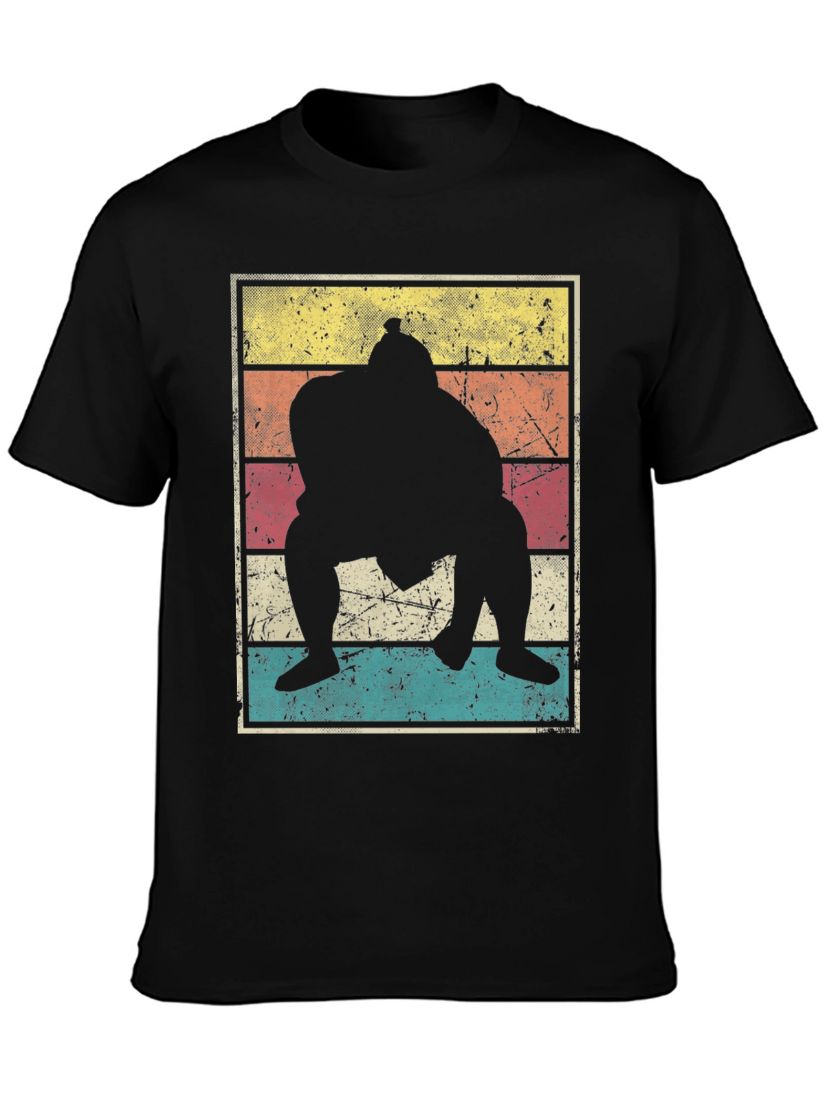 Retro Sumo Wrestler Graphic Tee