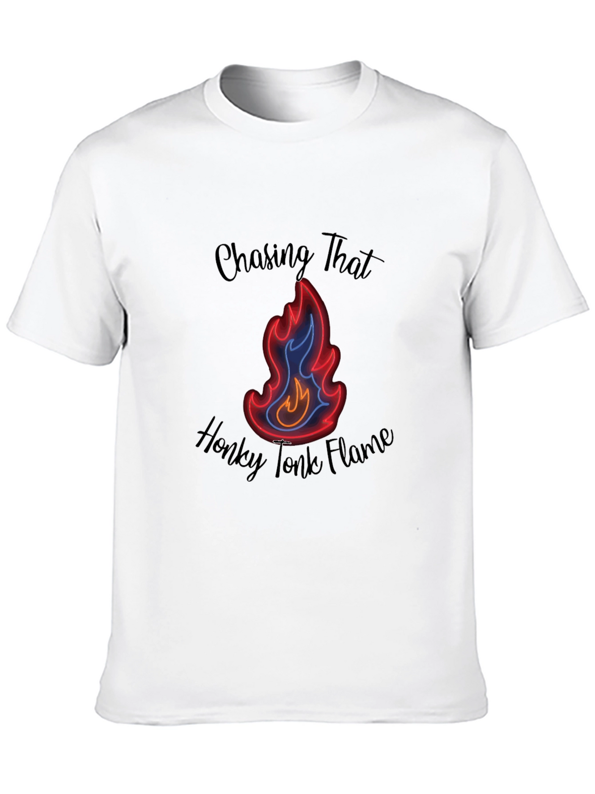 Chasing That Honky Tonk Flame Black T-Shirt