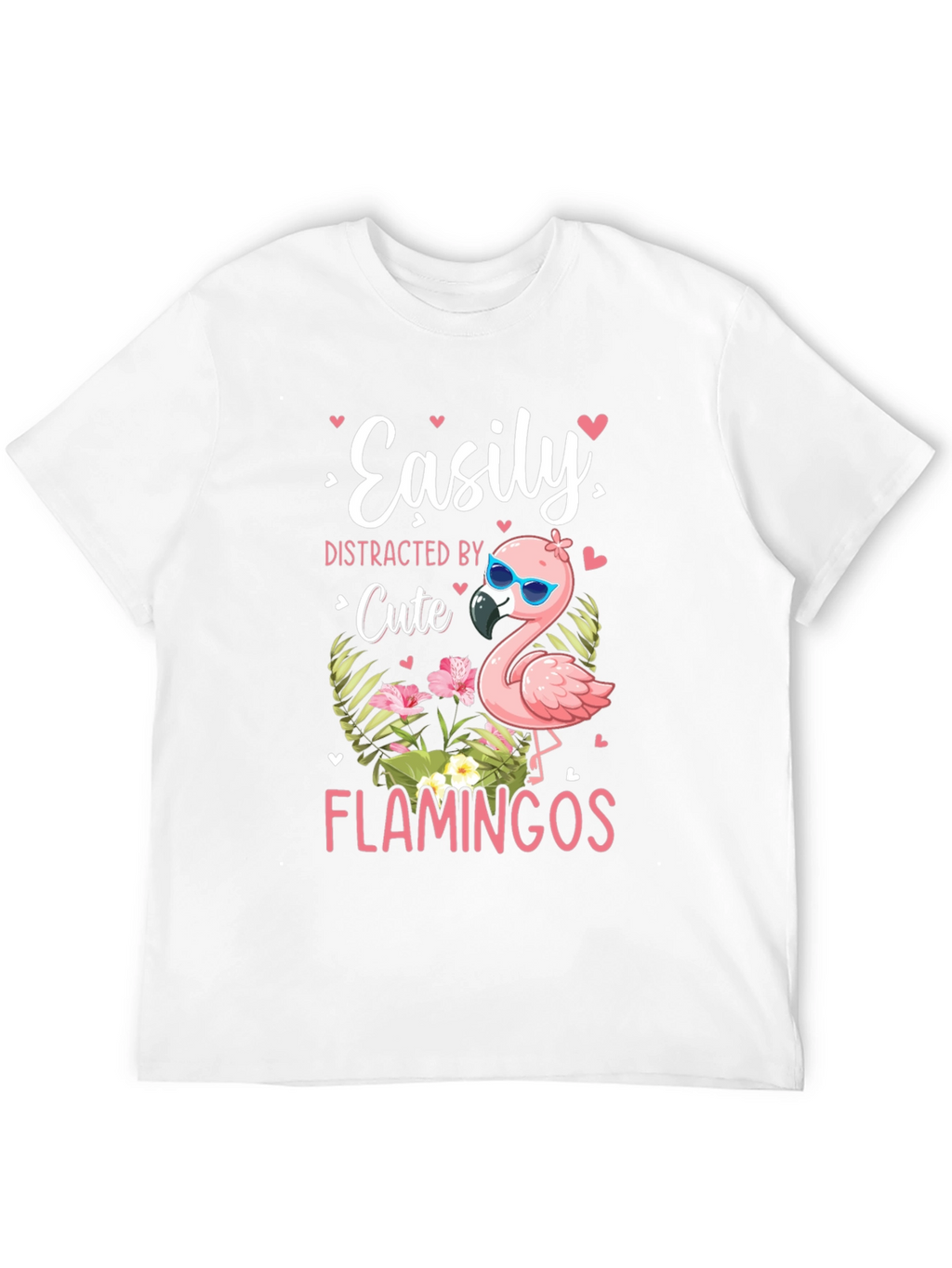 Easily Distracted by Cute Flamingos T-Shirt
