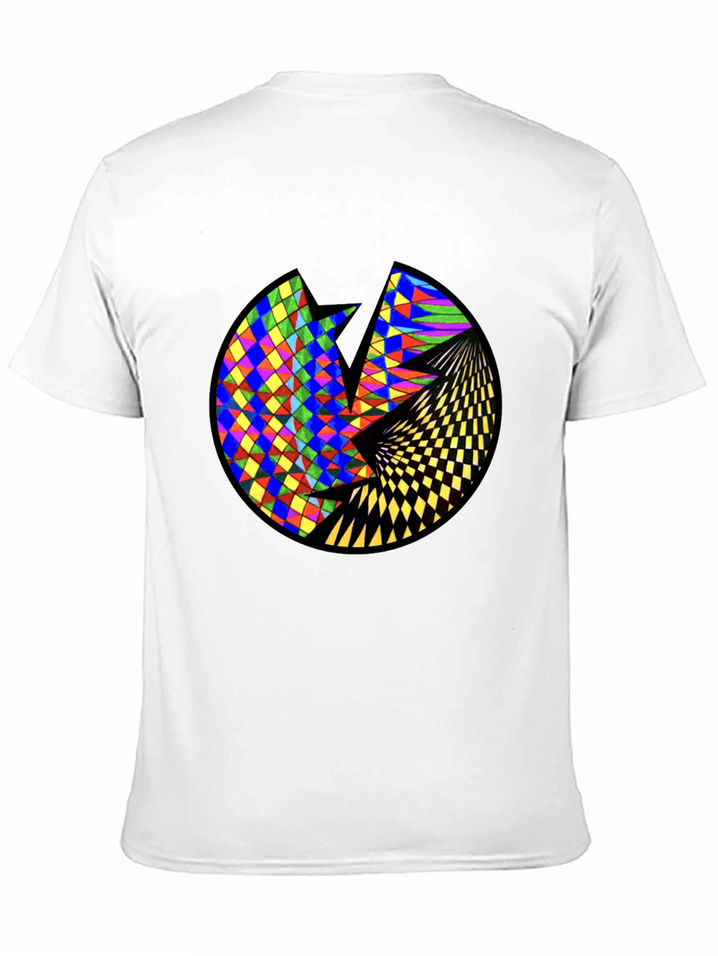 Geometric Circle Graphic Black T-Shirt