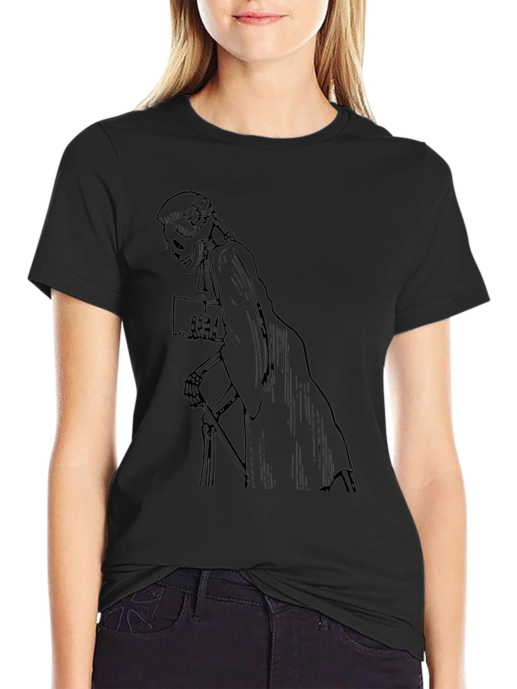 Grim Reaper Lawyer Black Graphic Tee