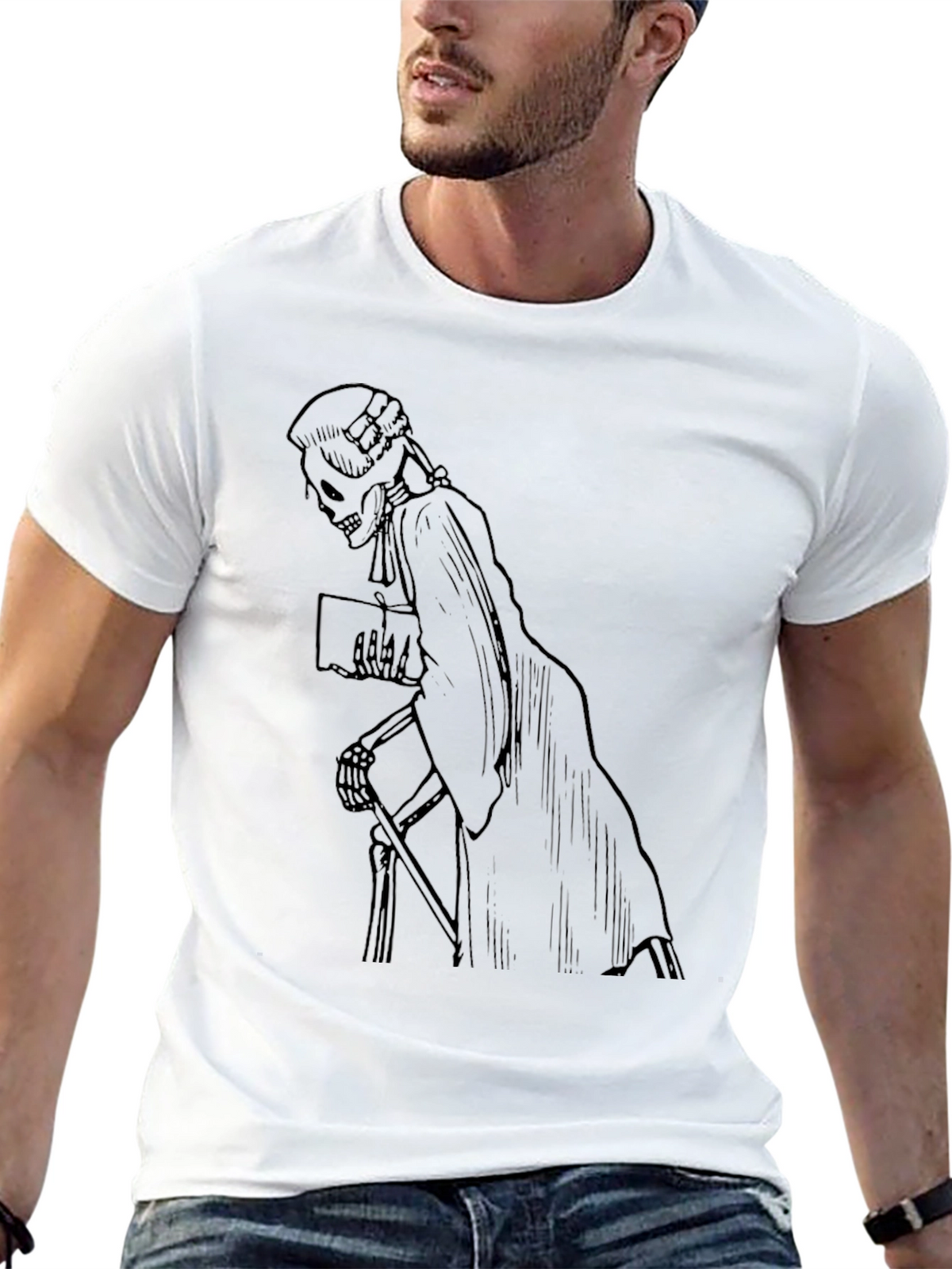 Grim Reaper Lawyer Black Graphic Tee