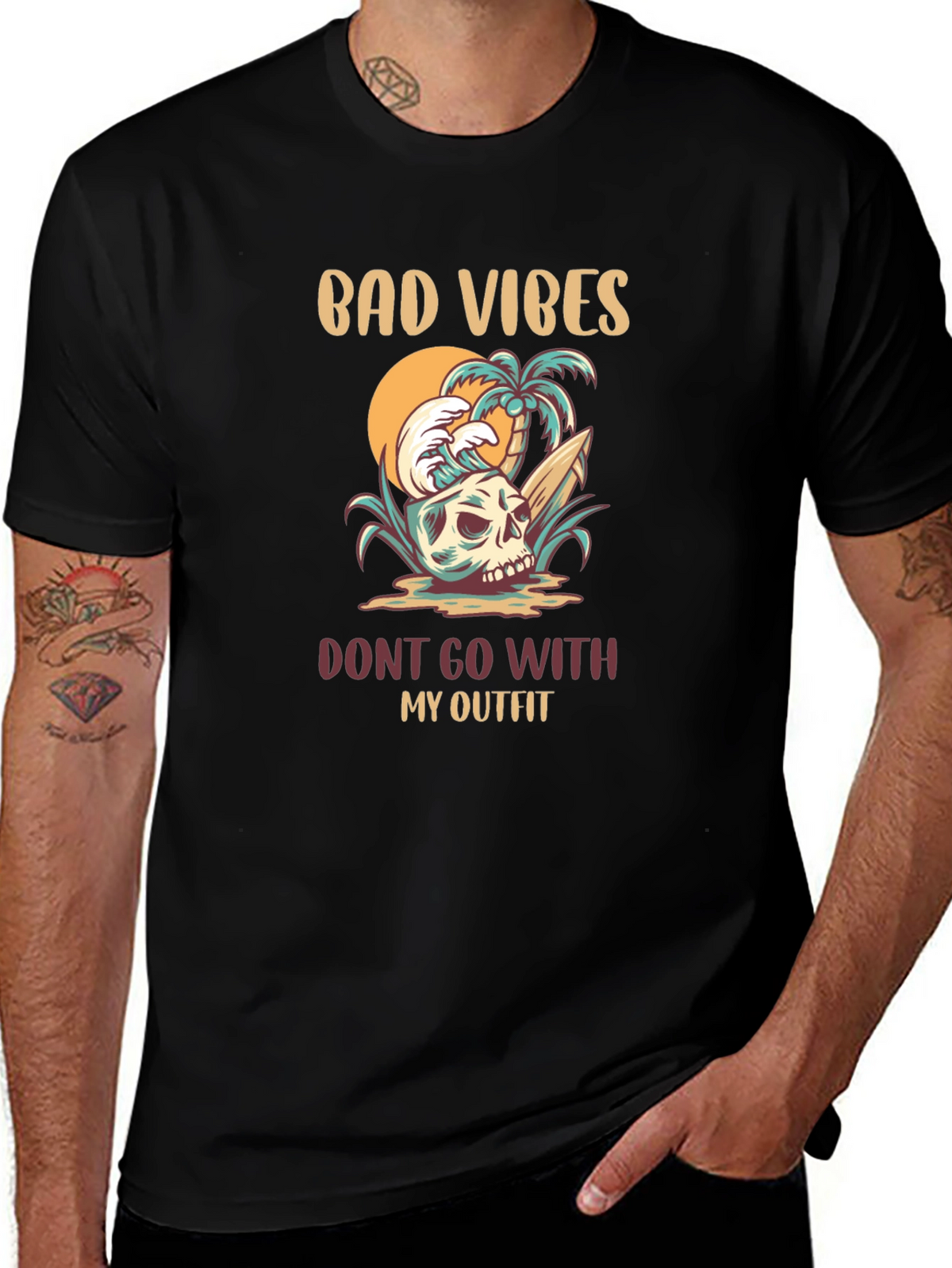 Bad Vibes Outfit Graphic T-Shirt