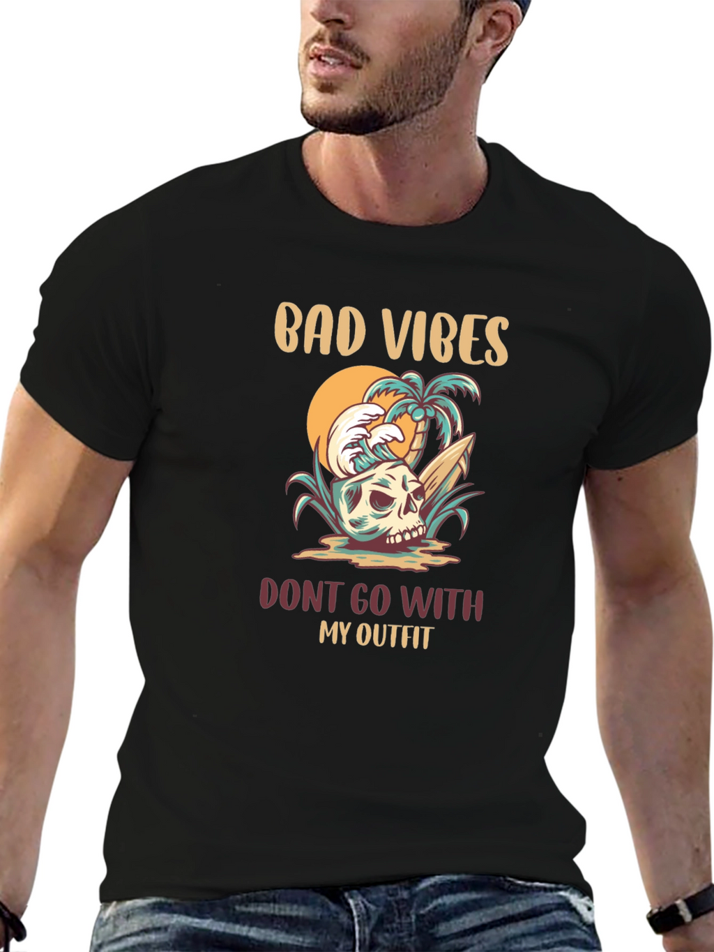 Bad Vibes Outfit Graphic T-Shirt