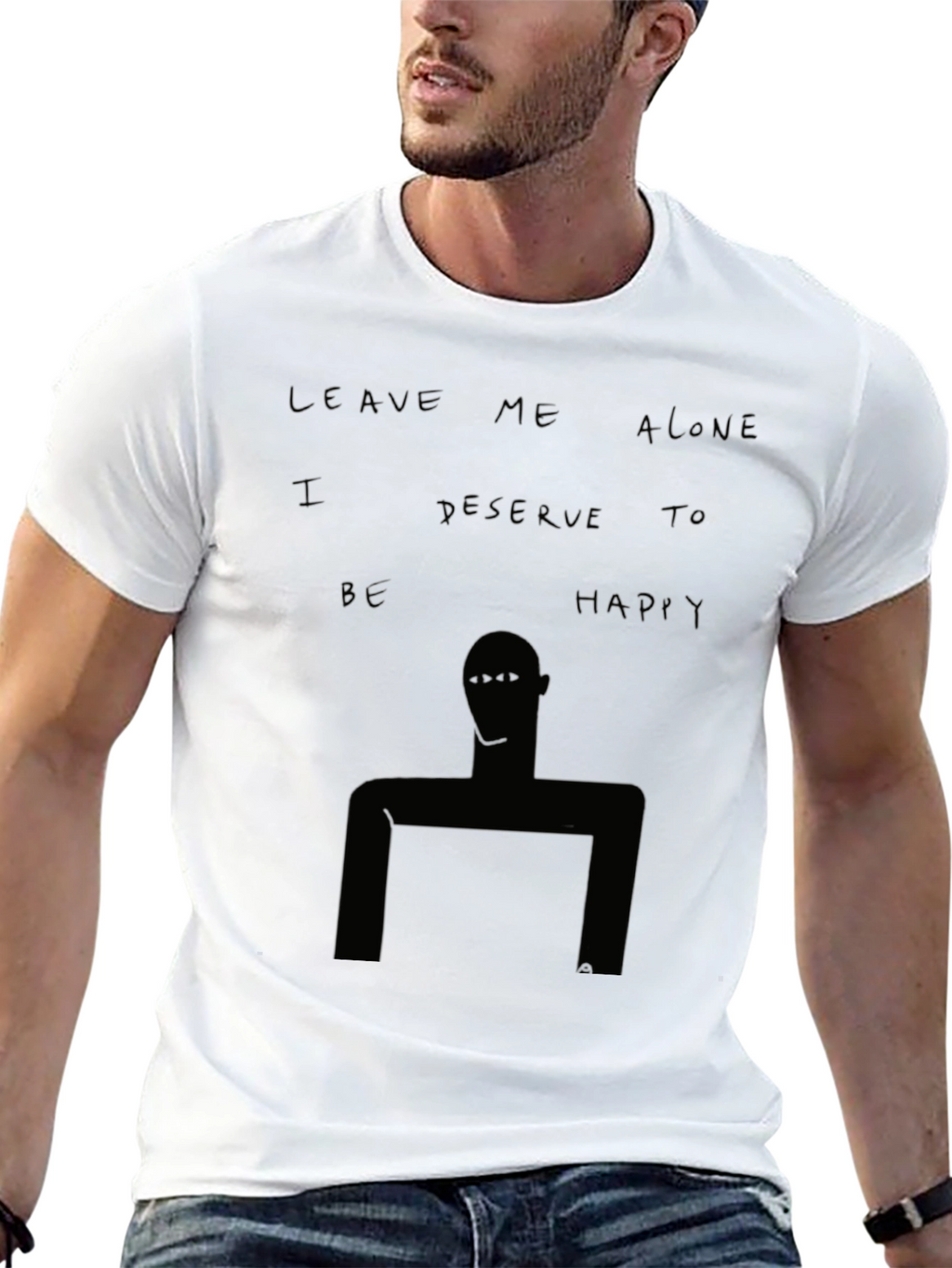 Unique Graphic Tee - Leave Me Alone