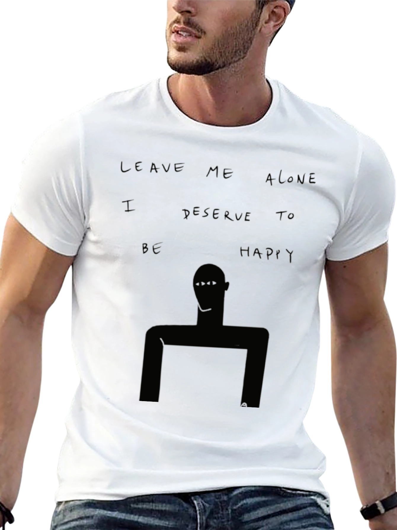 Unique Graphic Tee - Leave Me Alone