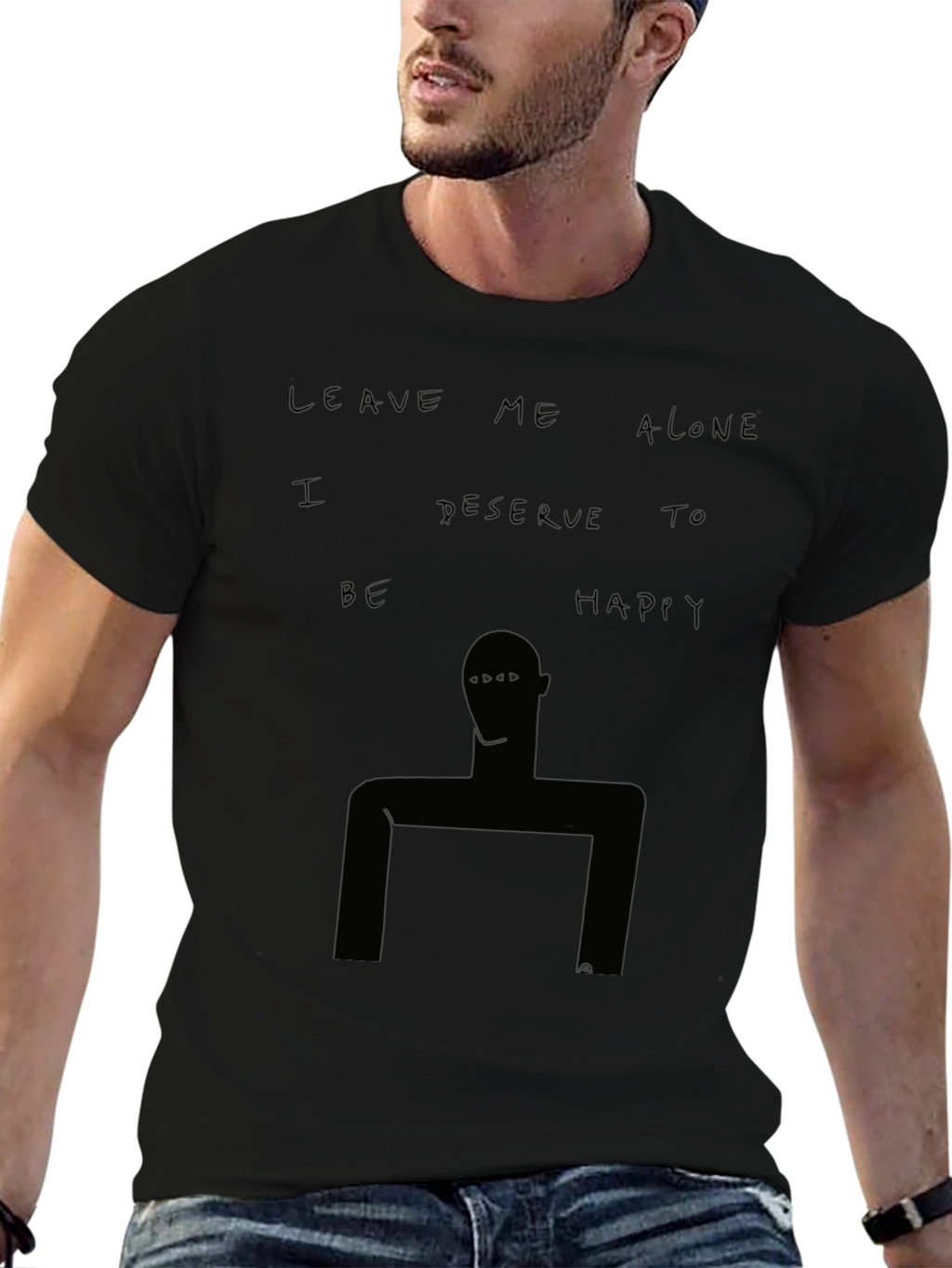 Unique Graphic Tee - Leave Me Alone