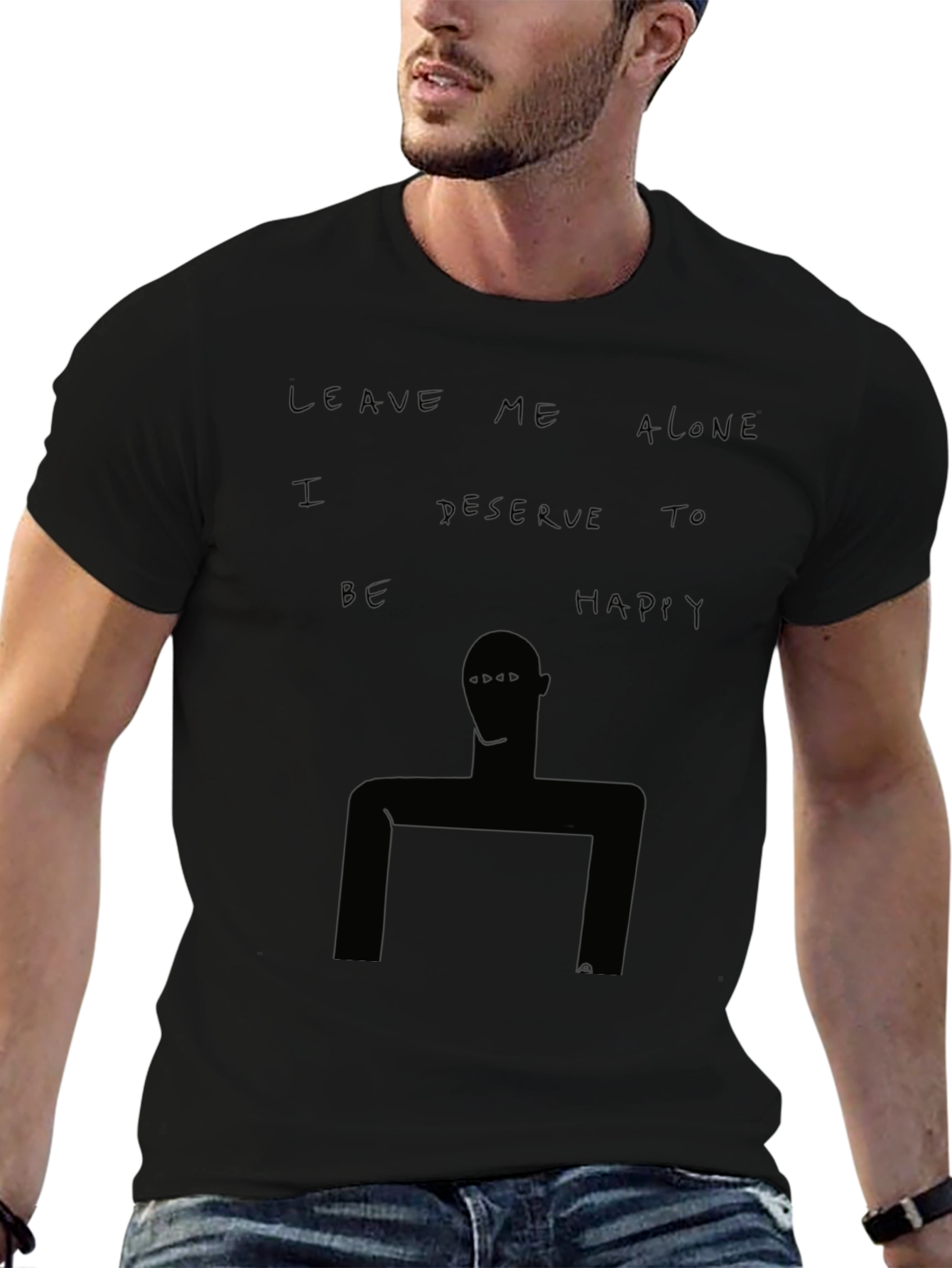 Unique Graphic Tee - Leave Me Alone