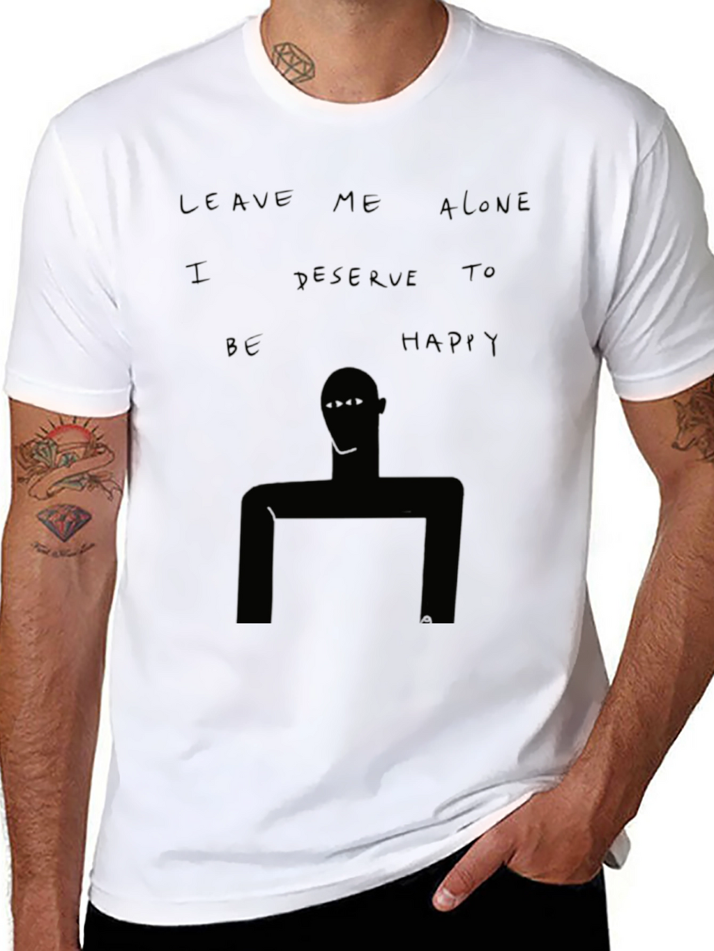 Unique Graphic Tee - Leave Me Alone