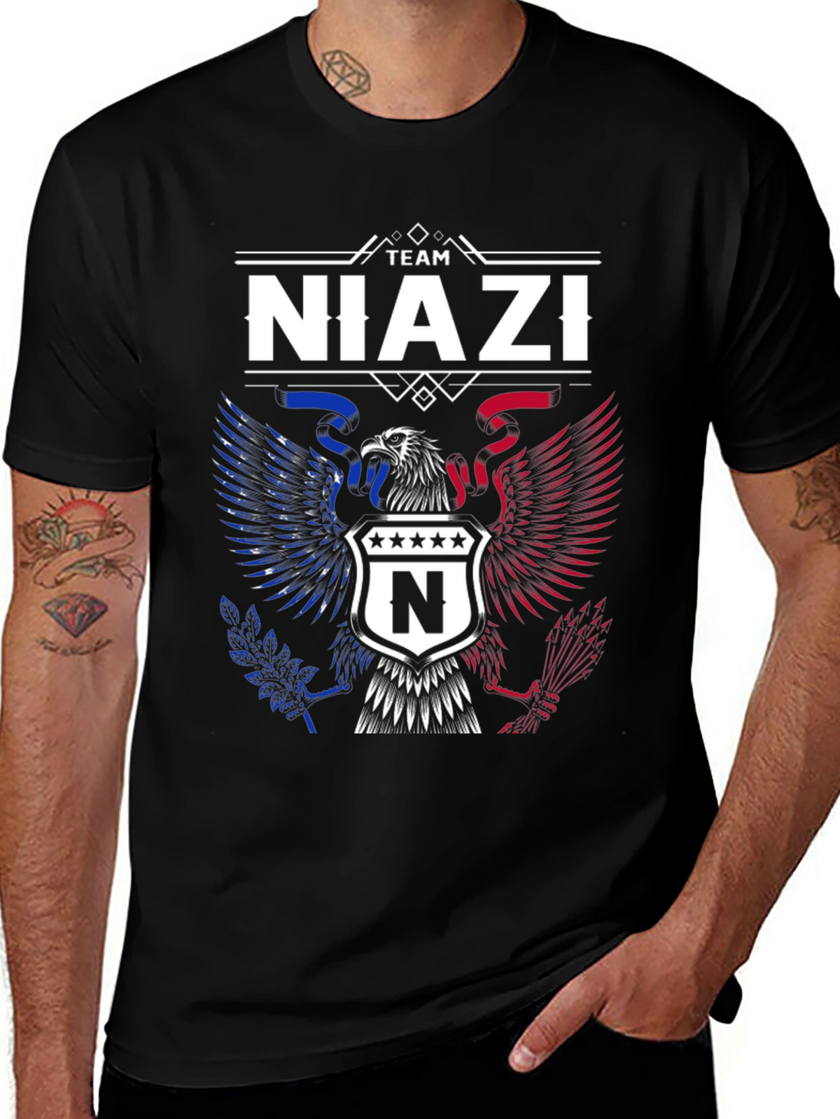 Team Niazi Eagle Crest Graphic T-Shirt