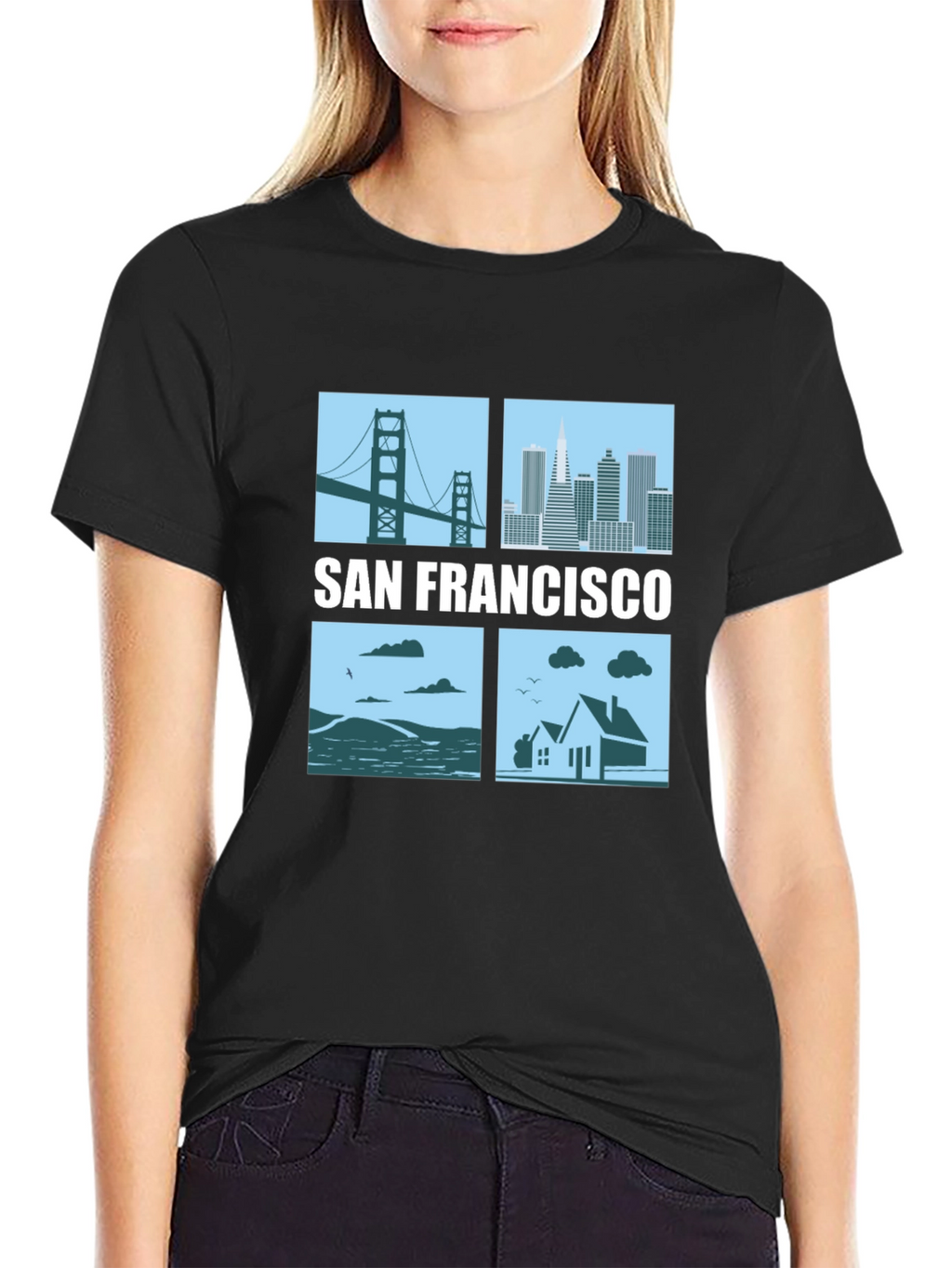 San Francisco Cityscape Graphic T-Shirt